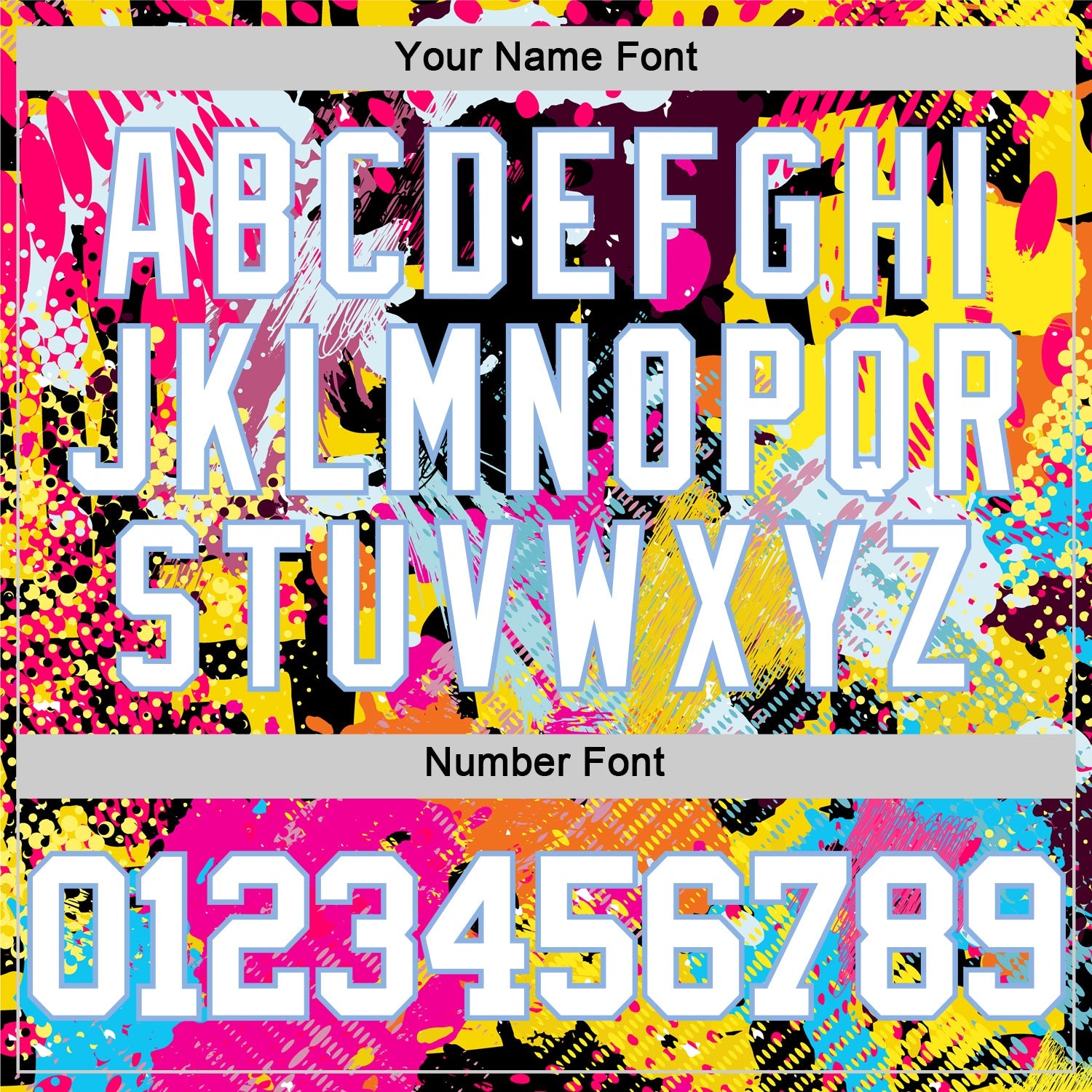 Custom Graffiti Pattern White-Light Blue Splash Round Neck Sublimation Basketball Set Jersey view 5