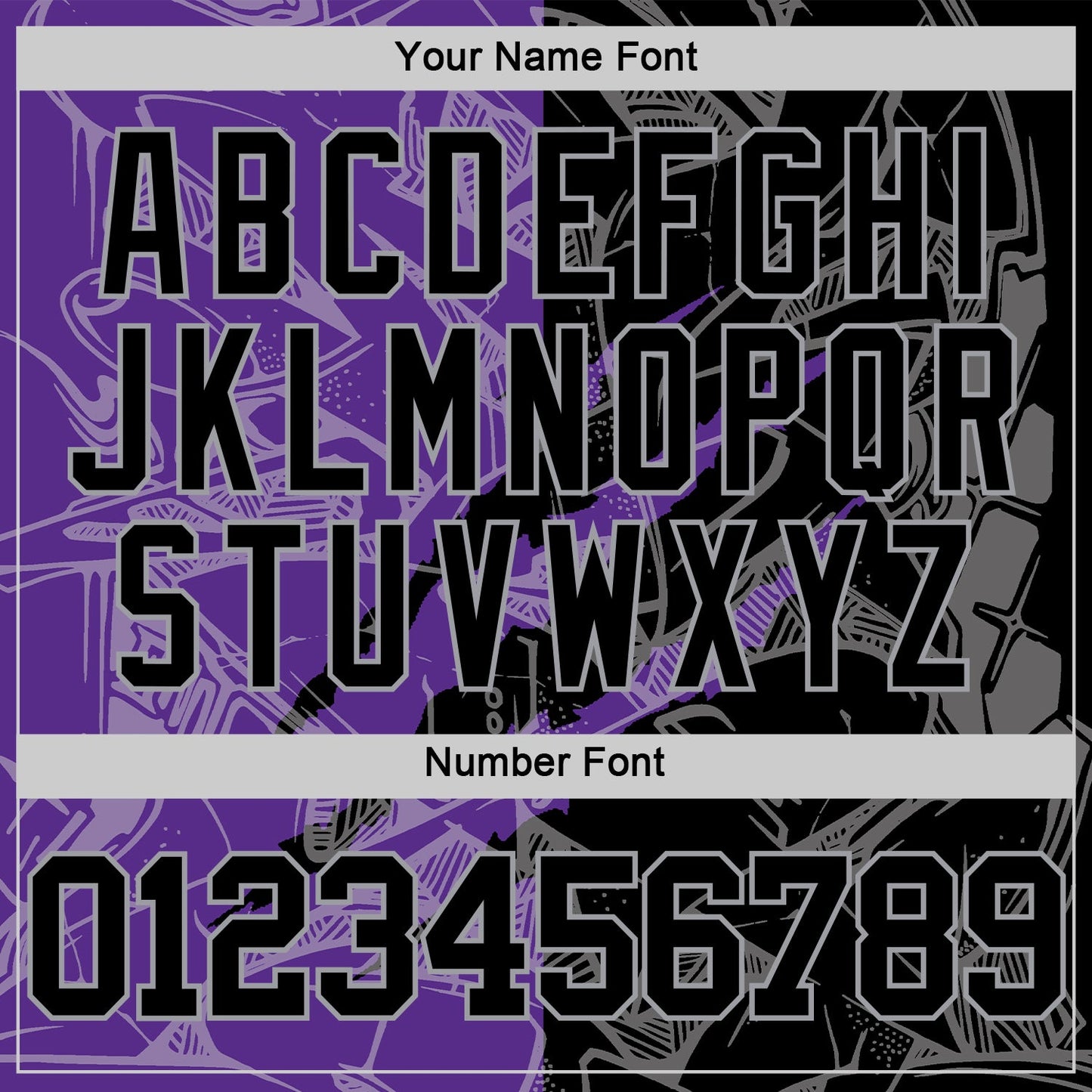 Custom Graffiti Pattern Black Purple-Gray Scratch Round Neck Sublimation Basketball Set Jersey view 5