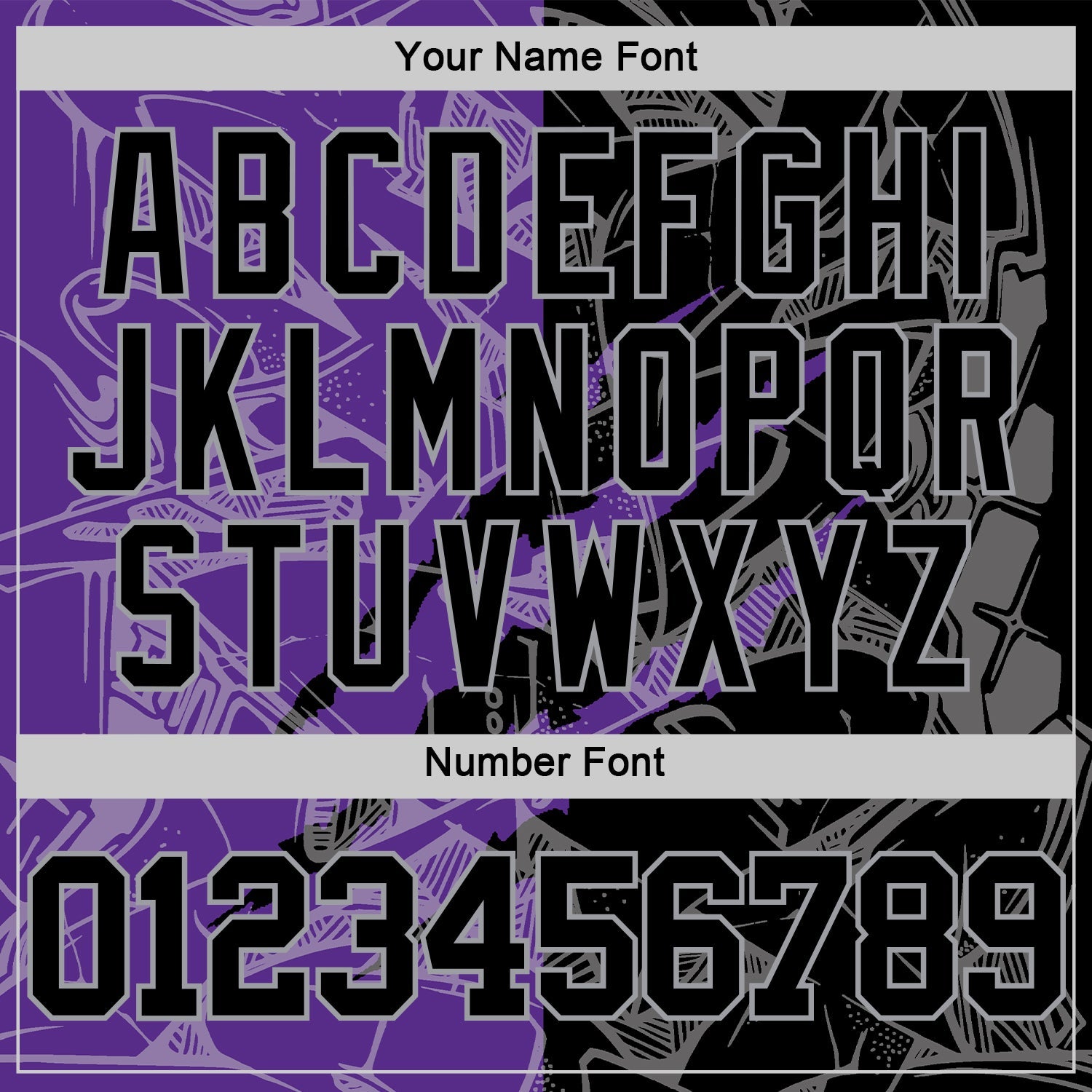 Custom Graffiti Pattern Black Purple-Gray Scratch Round Neck Sublimation Basketball Set Jersey view 5