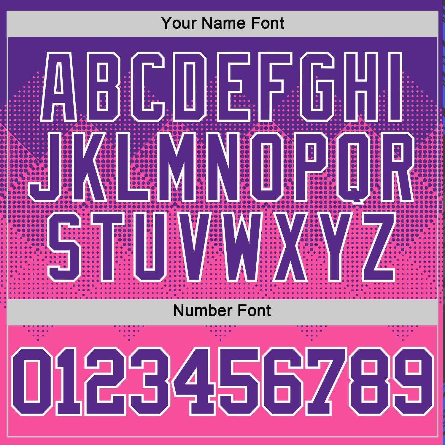 Custom Purple Pink-White Gradient Square Shapes Round Neck Sublimation Basketball Set Jersey view 5
