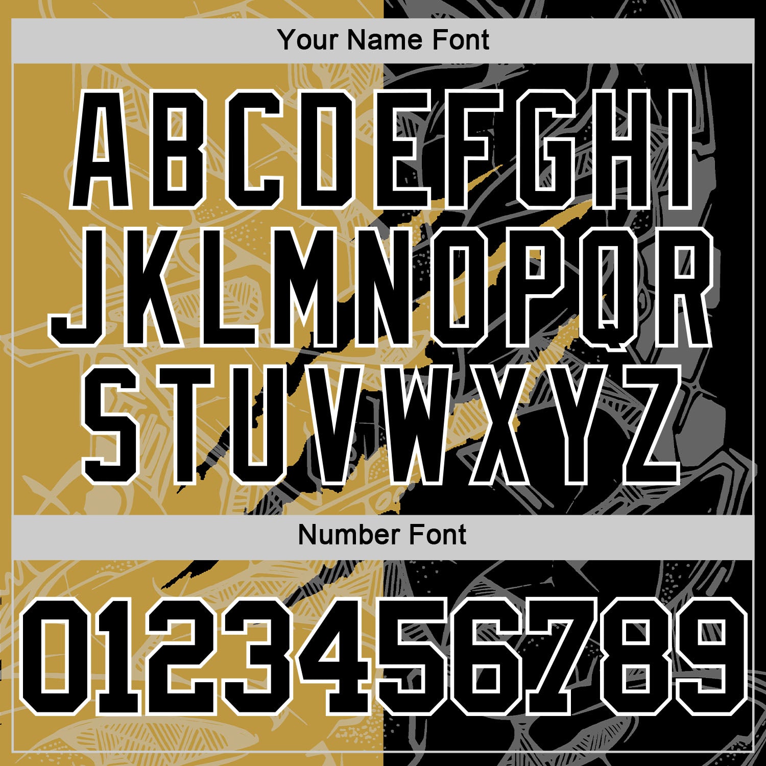 Custom Graffiti Pattern Black Old Gold-White Scratch Round Neck Sublimation Basketball Set Jersey view 5
