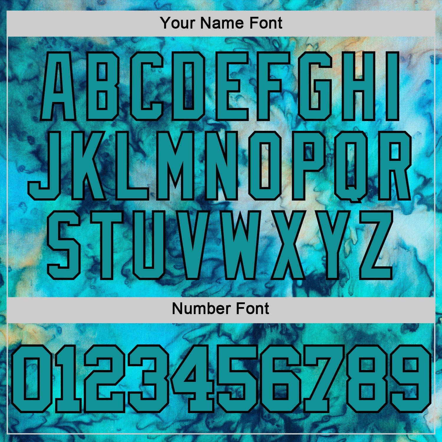 Custom Tie Dye Teal-Black Round Neck Sublimation Basketball Set Jersey view 5