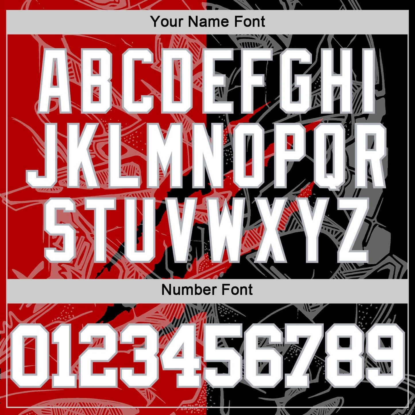 Custom Graffiti Pattern White Black Red-Gray Scratch Round Neck Sublimation Basketball Set Jersey view 5
