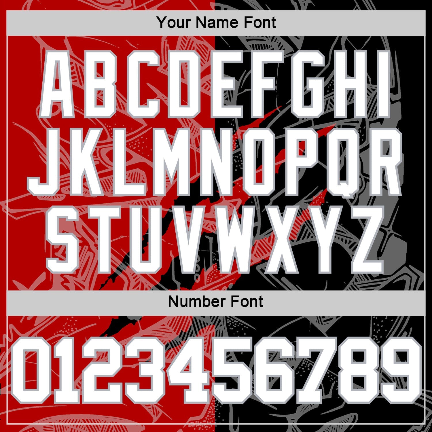Custom Graffiti Pattern White Black Red-Gray Scratch Round Neck Sublimation Basketball Set Jersey view 5