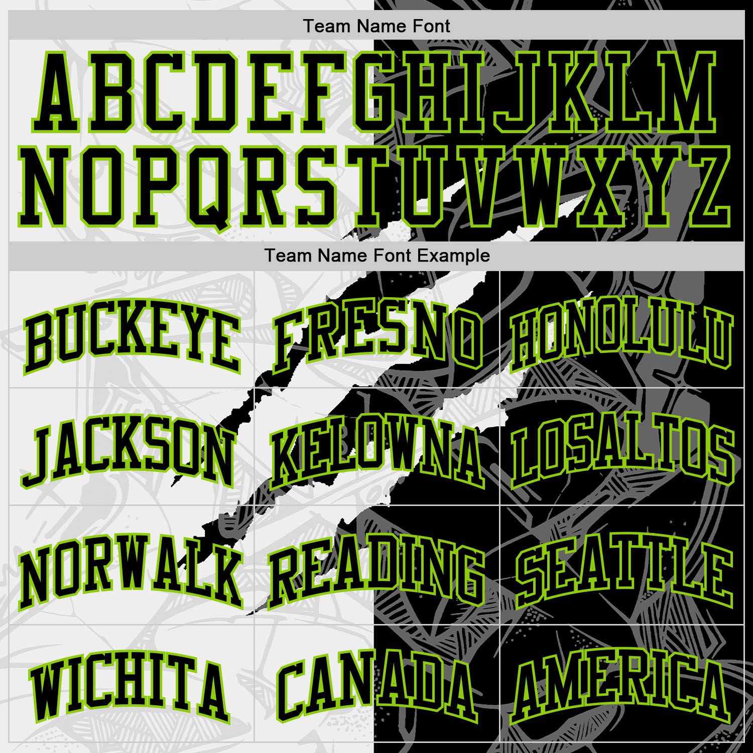 Custom Graffiti Pattern Black White-Neon Green Scratch Round Neck Sublimation Basketball Set Jersey view 4