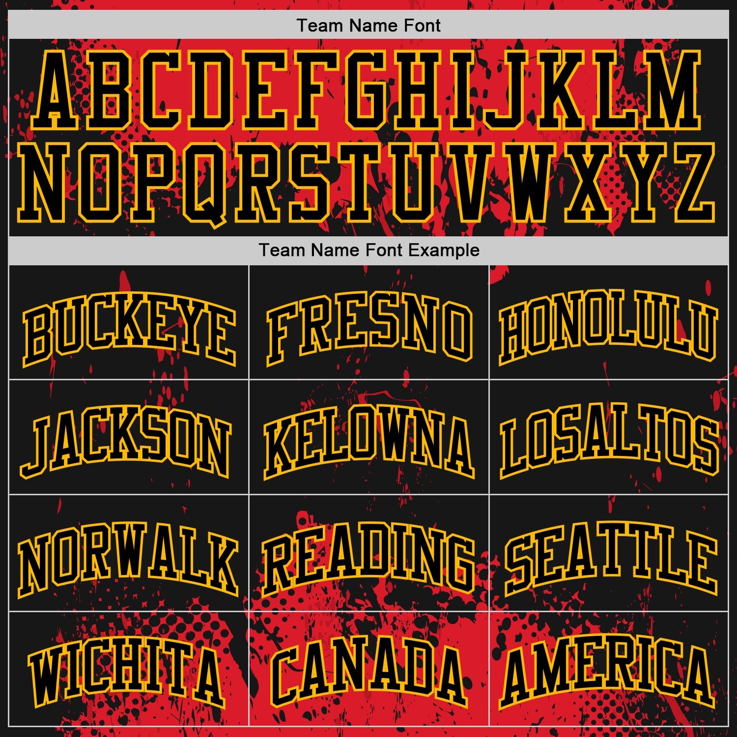 Custom Black Red-Gold Abstract Splatter Grunge Art Round Neck Sublimation Basketball Set Jersey view 4