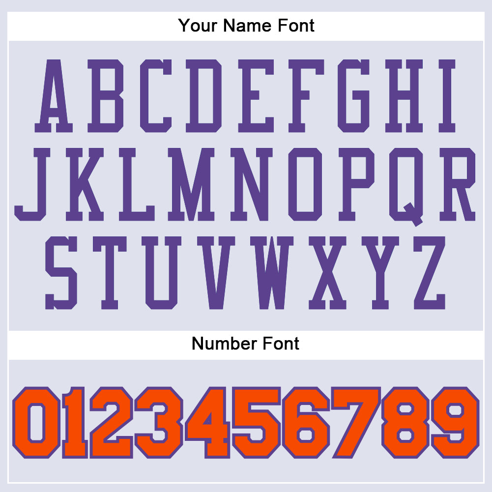 Custom White Orange-Purple Round Neck Basketball Uniform Jersey view 6