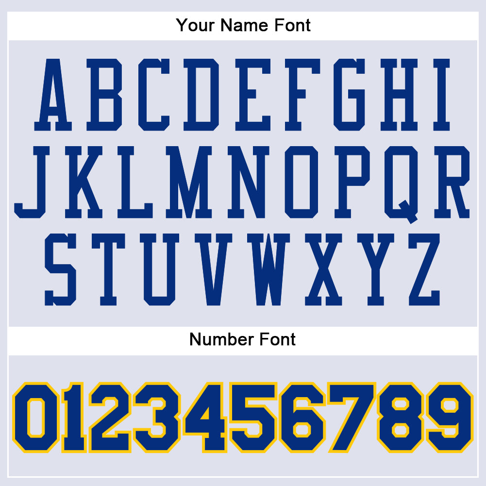 Custom White Royal-Gold Round Neck Basketball Uniform Jersey view 6