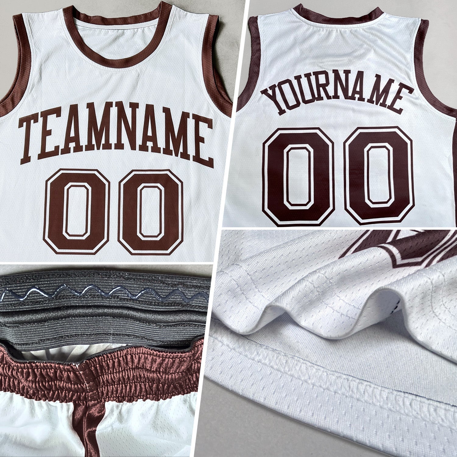 Custom Orange White Round Neck Basketball Uniform Jersey view 2