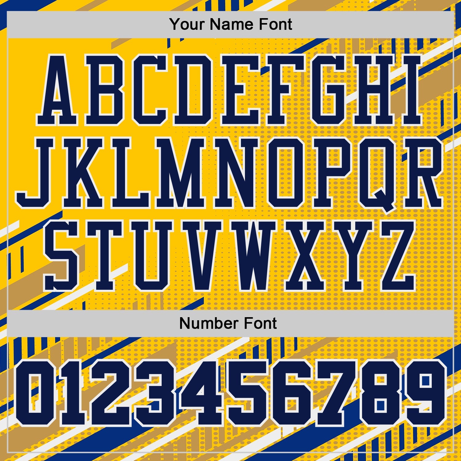 Custom Yellow Navy Royal-White Geometric Stripe Round Neck Sublimation Basketball Uniform Jersey view 4