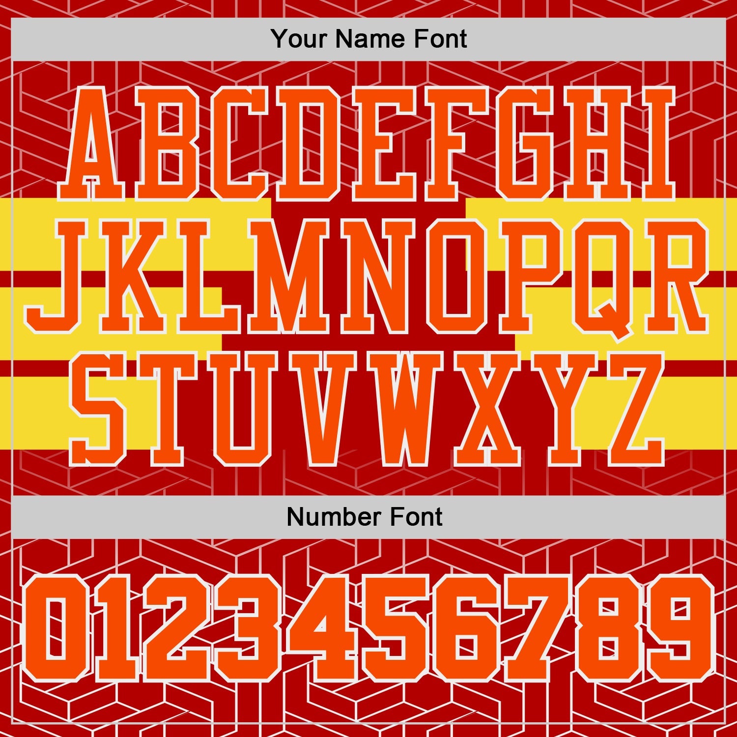 Custom Red Orange Yellow-White Geometric Maze Stripe Round Neck Sublimation Basketball Uniform Jersey view 4
