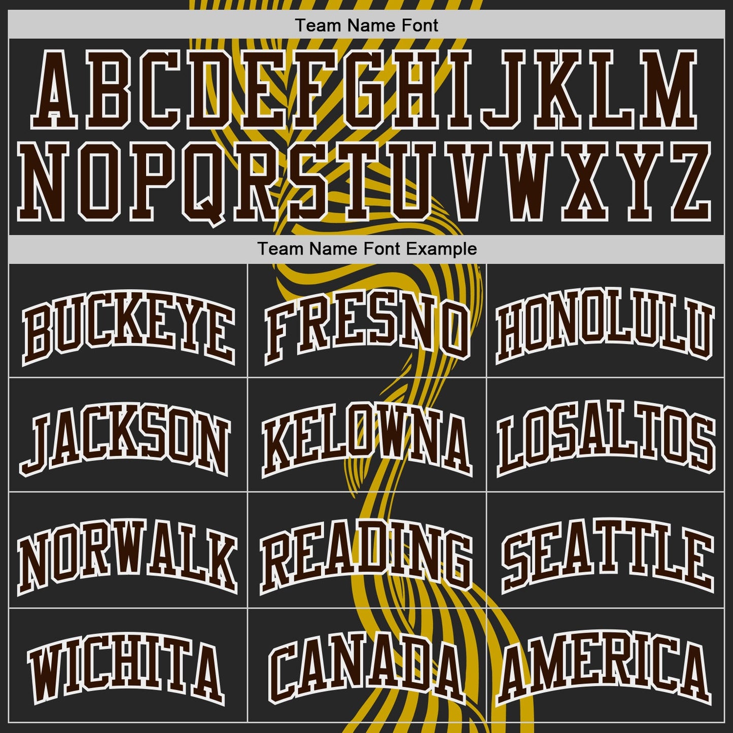 Custom Black Brown White-Yellow Stream Wave Stripe Round Neck Sublimation Basketball Uniform Jersey view 3
