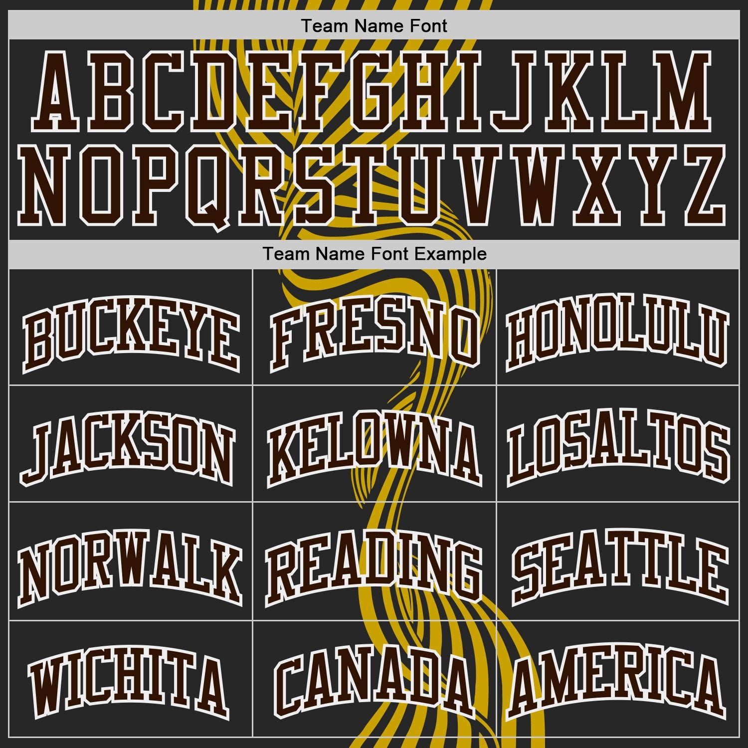 Custom Black Brown White-Yellow Stream Wave Stripe Round Neck Sublimation Basketball Uniform Jersey view 3