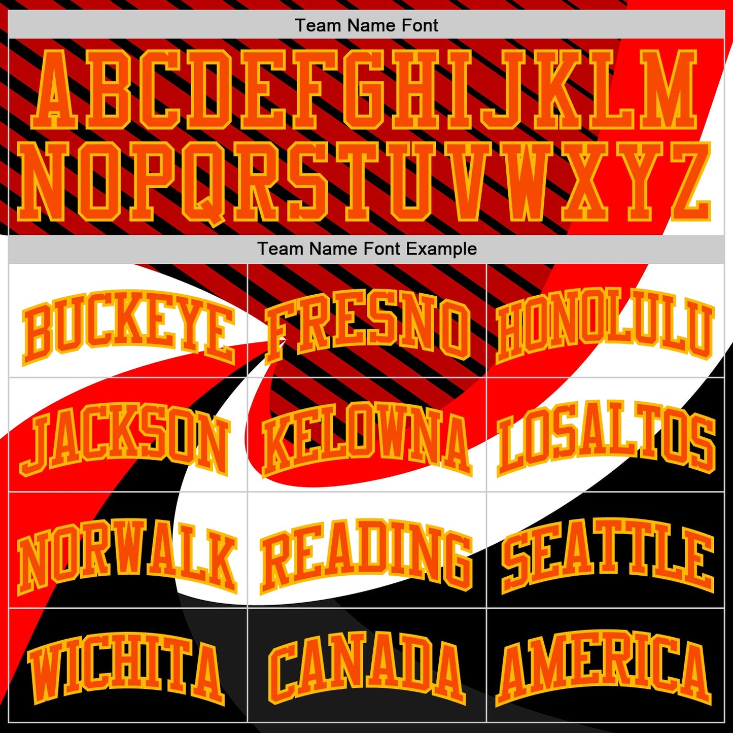 Custom Red Orange Black Gold-Navy Wave Stripe Round Neck Sublimation Basketball Uniform Jersey view 3