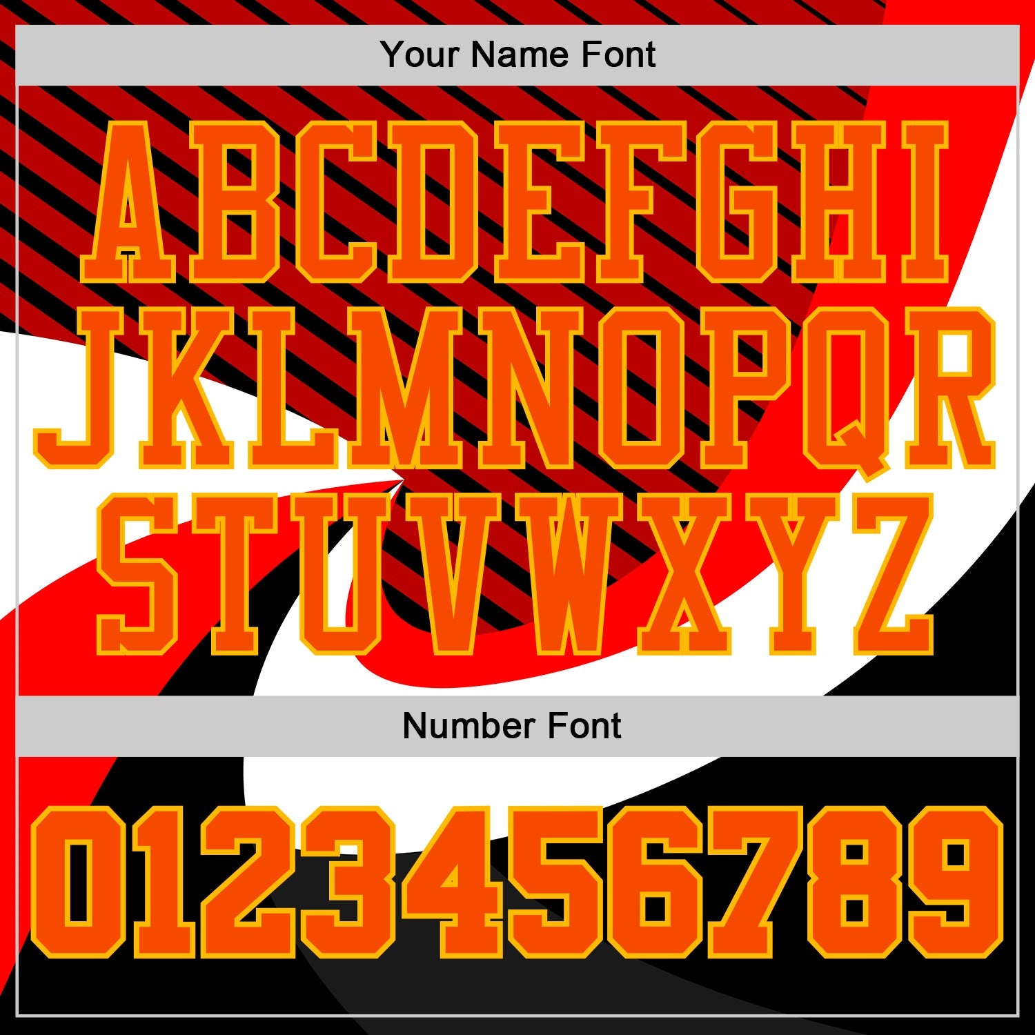 Custom Red Orange Black Gold-Navy Wave Stripe Round Neck Sublimation Basketball Uniform Jersey view 4