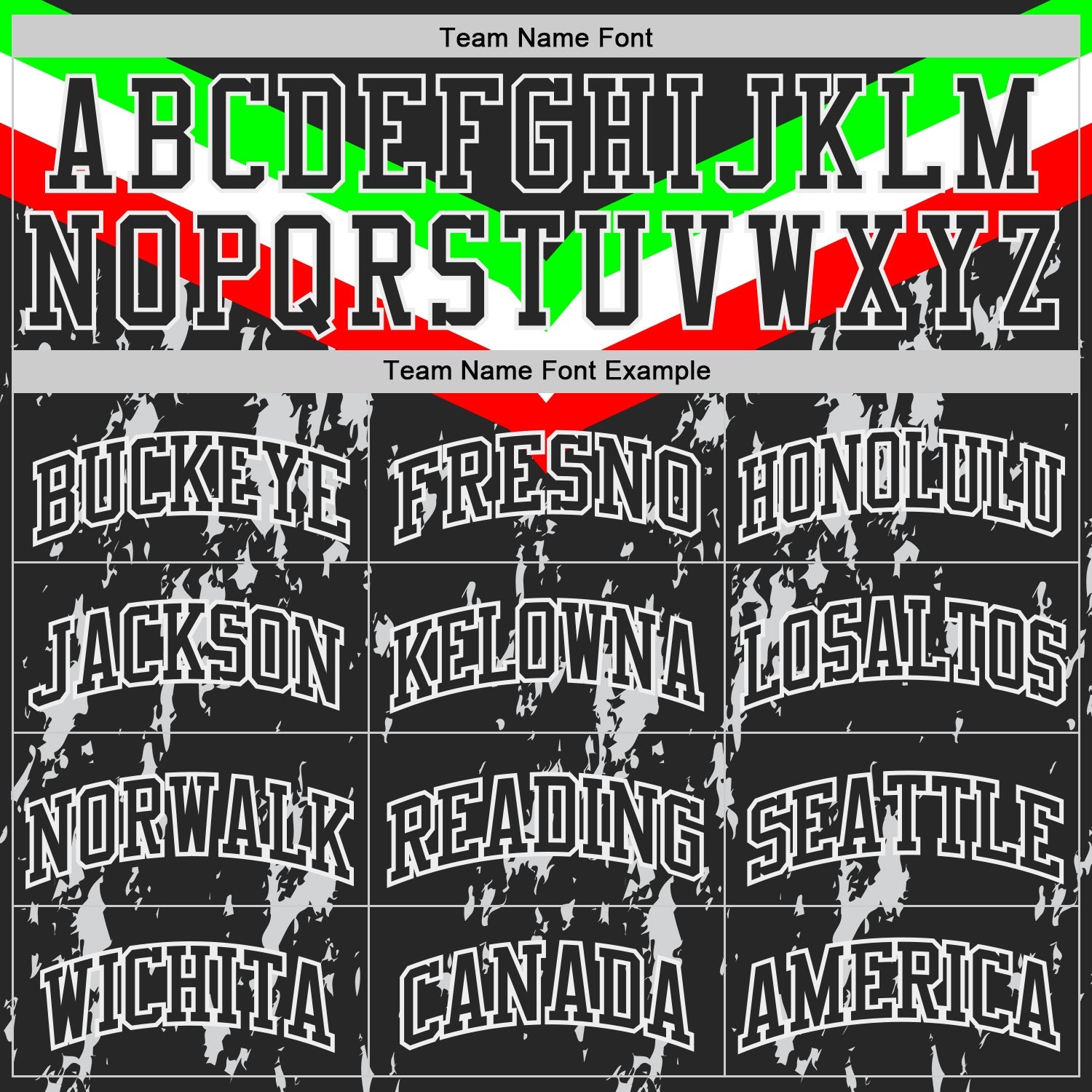 Custom Black Neon Green Red-White Geometric Chevron Stripe Paint Splatter Round Neck Sublimation Basketball Uniform Jersey view 3
