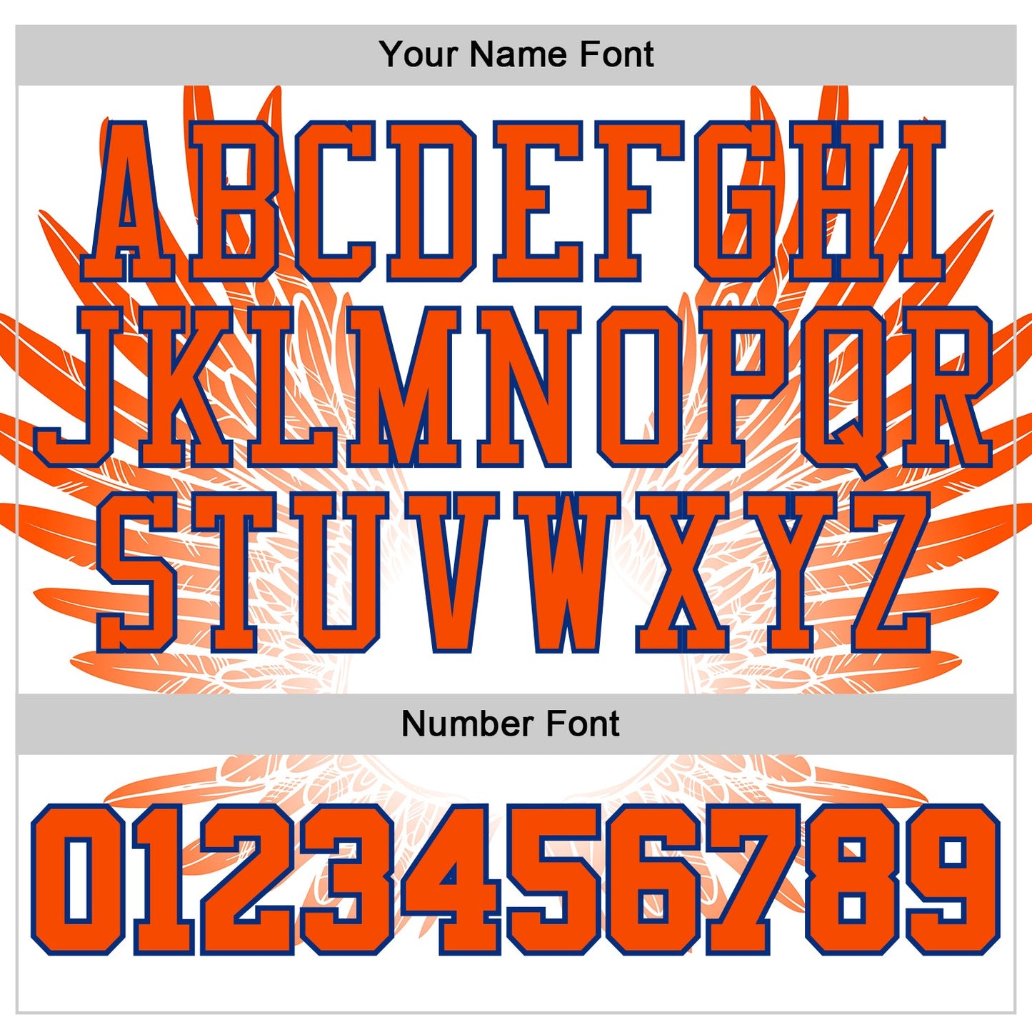 Custom White Orange-Royal Feather Wing Boho Style Round Neck Sublimation Basketball Uniform Jersey view 4