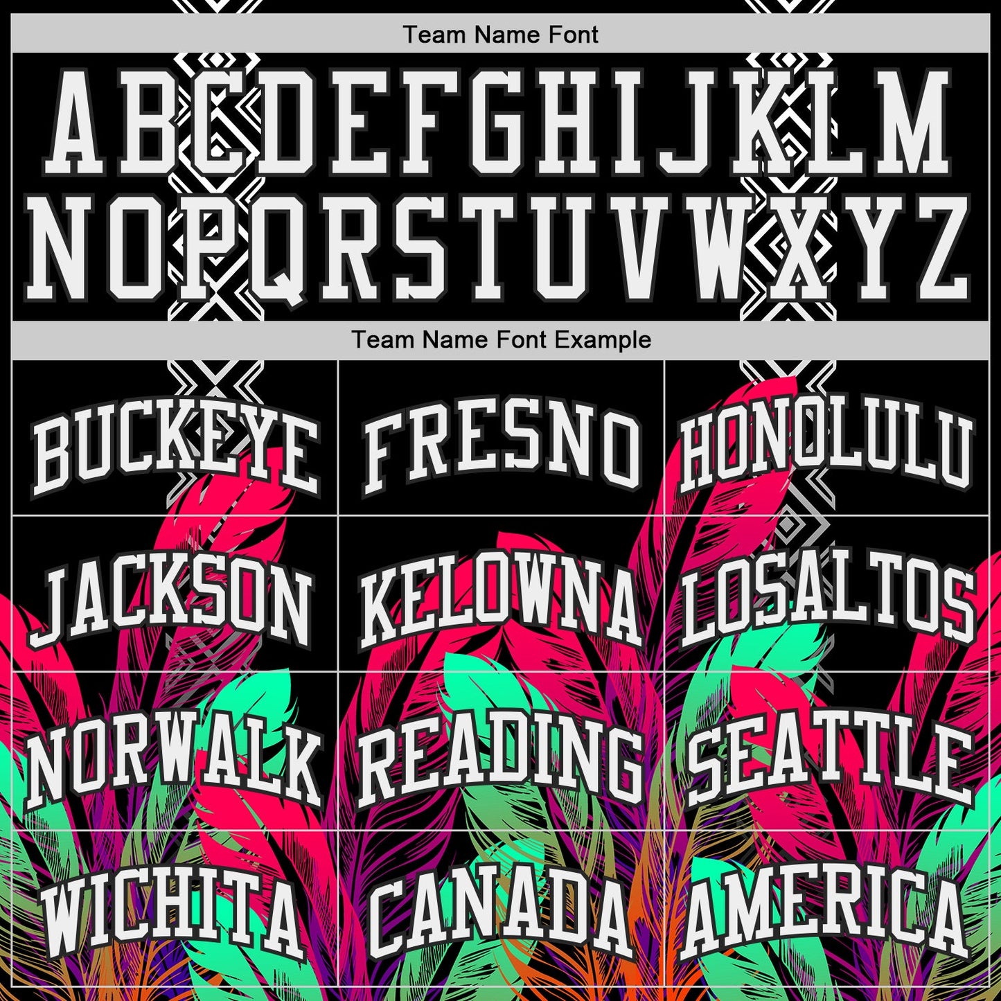 Custom Black White Red-Green Feather Geometric Boho Style Round Neck Sublimation Basketball Uniform Jersey view 3