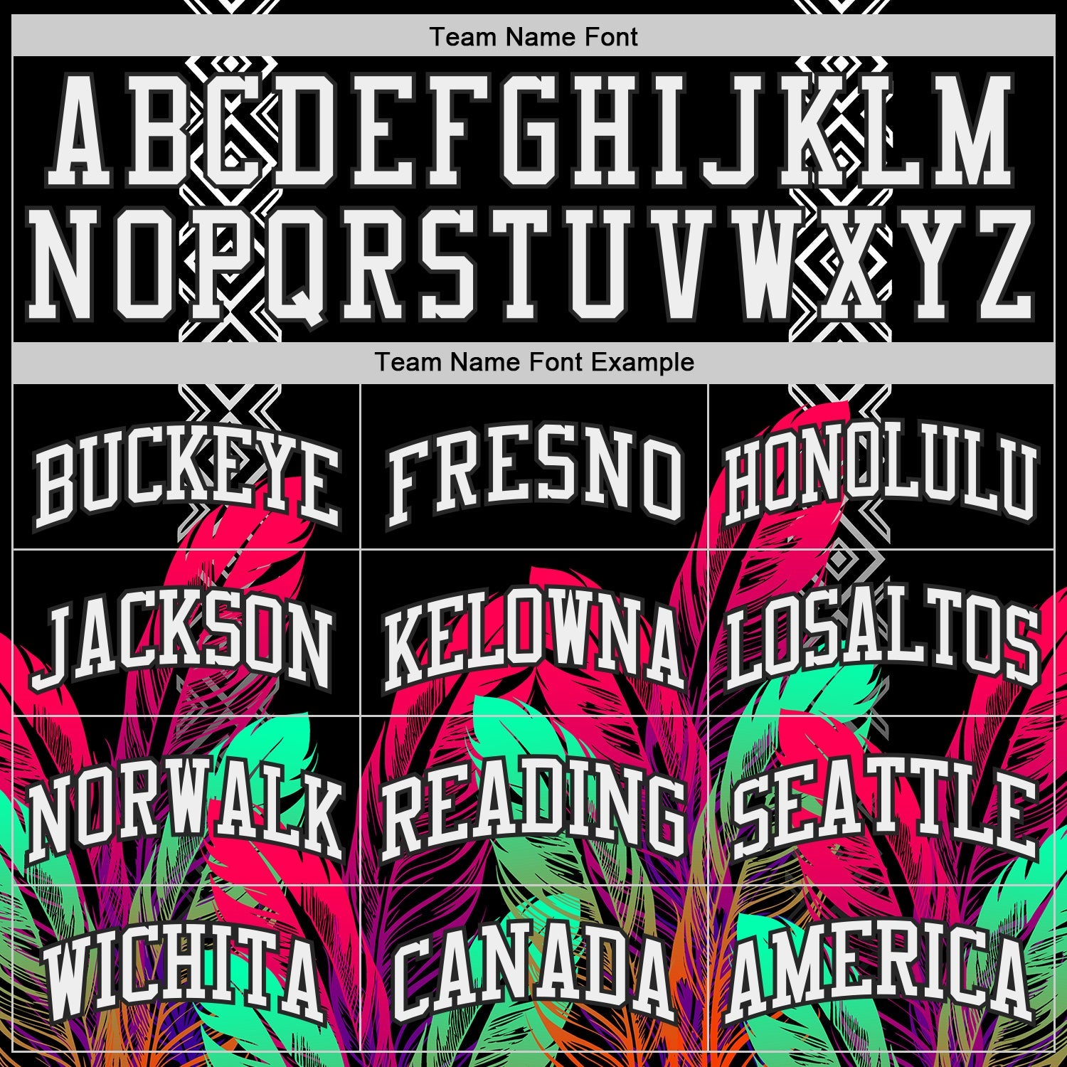 Custom Black White Red-Green Feather Geometric Boho Style Round Neck Sublimation Basketball Uniform Jersey view 3