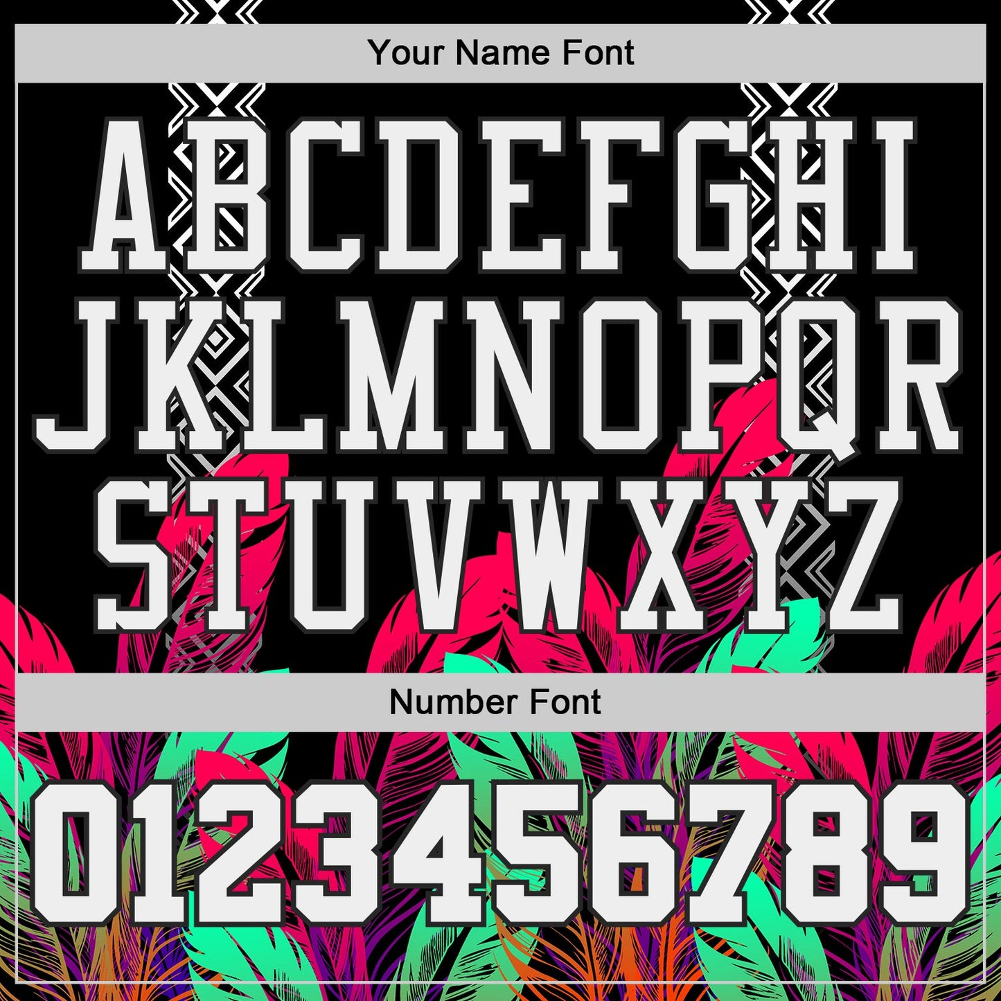 Custom Black White Red-Green Feather Geometric Boho Style Round Neck Sublimation Basketball Uniform Jersey view 4