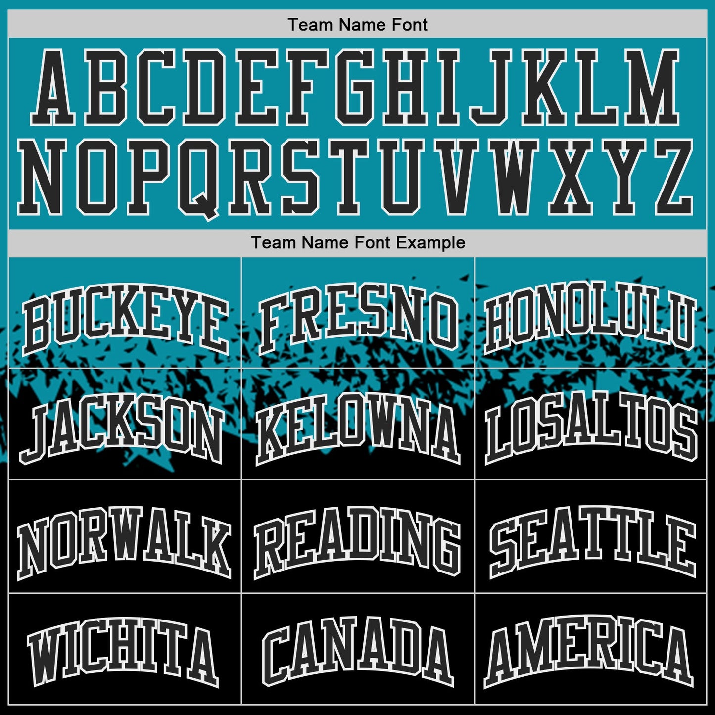 Custom Teal Black-White Shattered Geometric Side Panel Stripe Round Neck Sublimation Basketball Set Jersey view 4