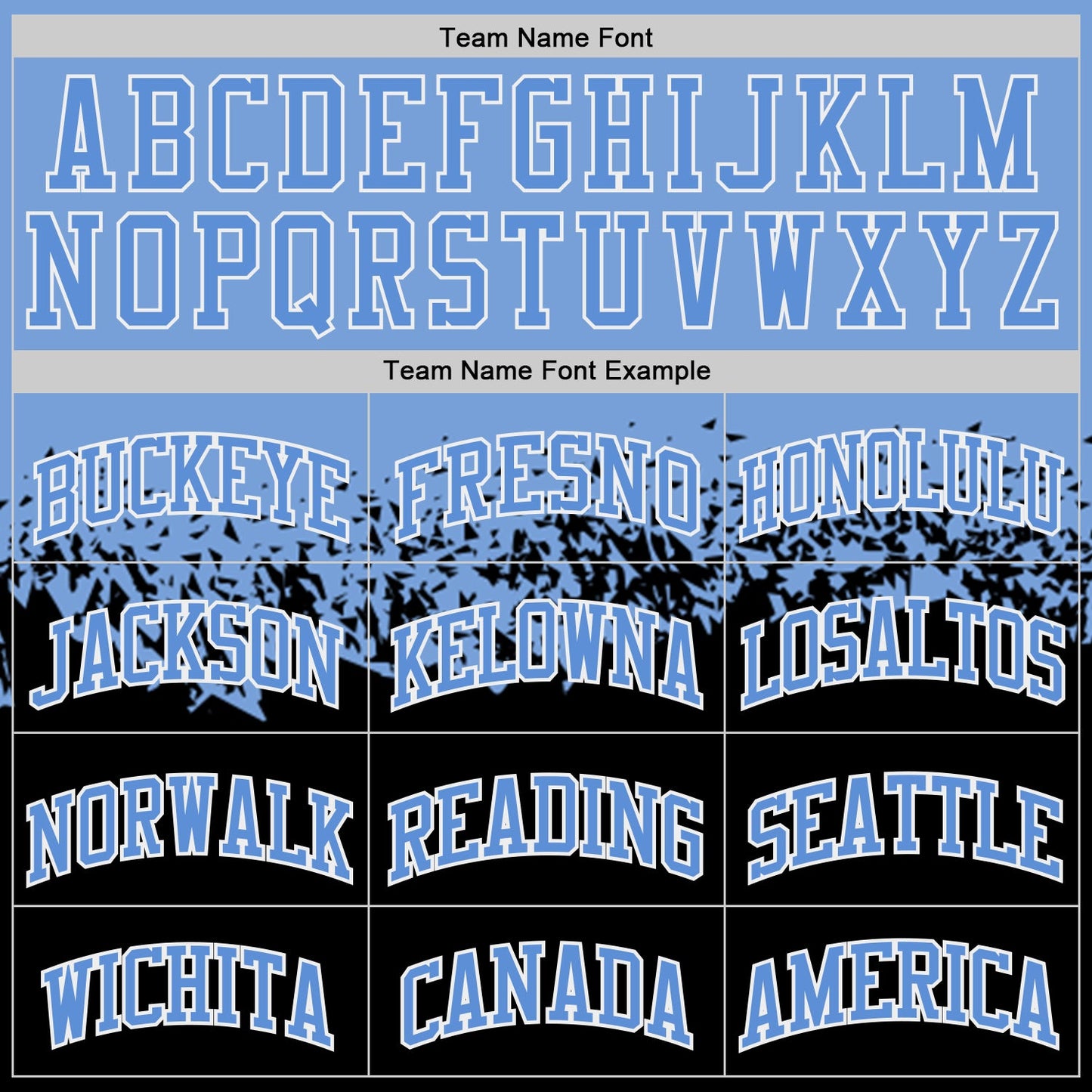 Custom Light Blue Black-White Shattered Geometric Side Panel Stripe Round Neck Sublimation Basketball Set Jersey view 4