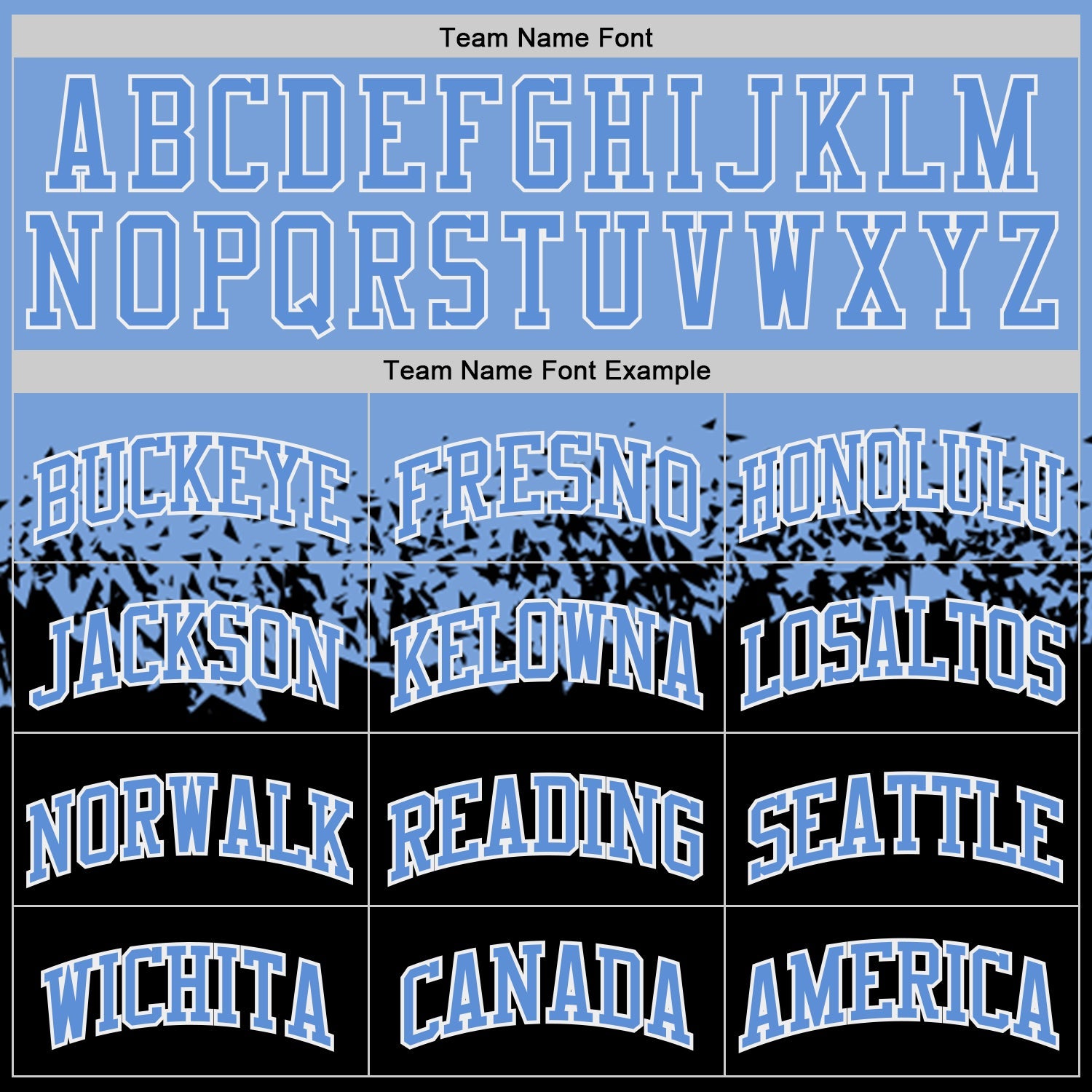 Custom Light Blue Black-White Shattered Geometric Side Panel Stripe Round Neck Sublimation Basketball Set Jersey view 4