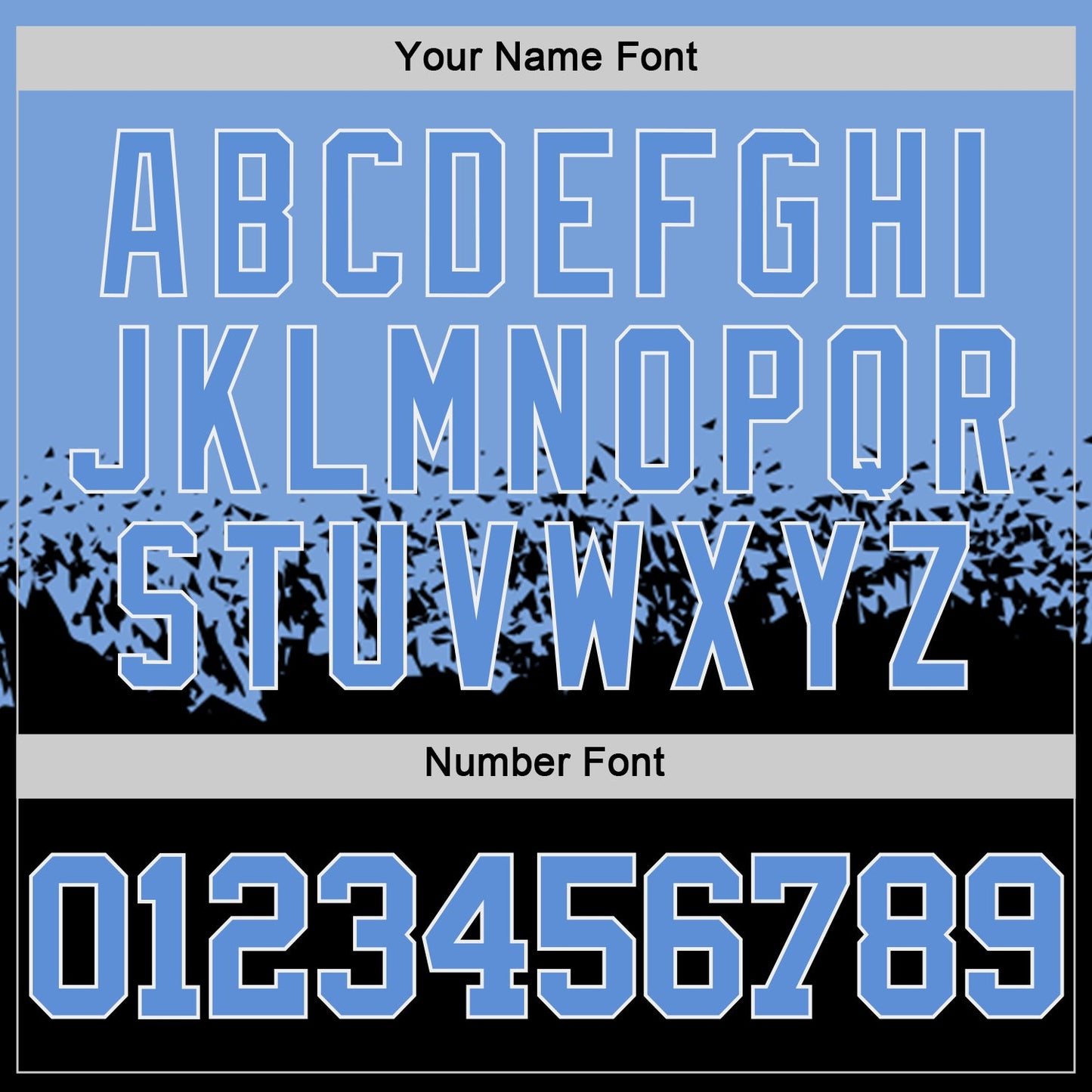 Custom Light Blue Black-White Shattered Geometric Side Panel Stripe Round Neck Sublimation Basketball Set Jersey view 5