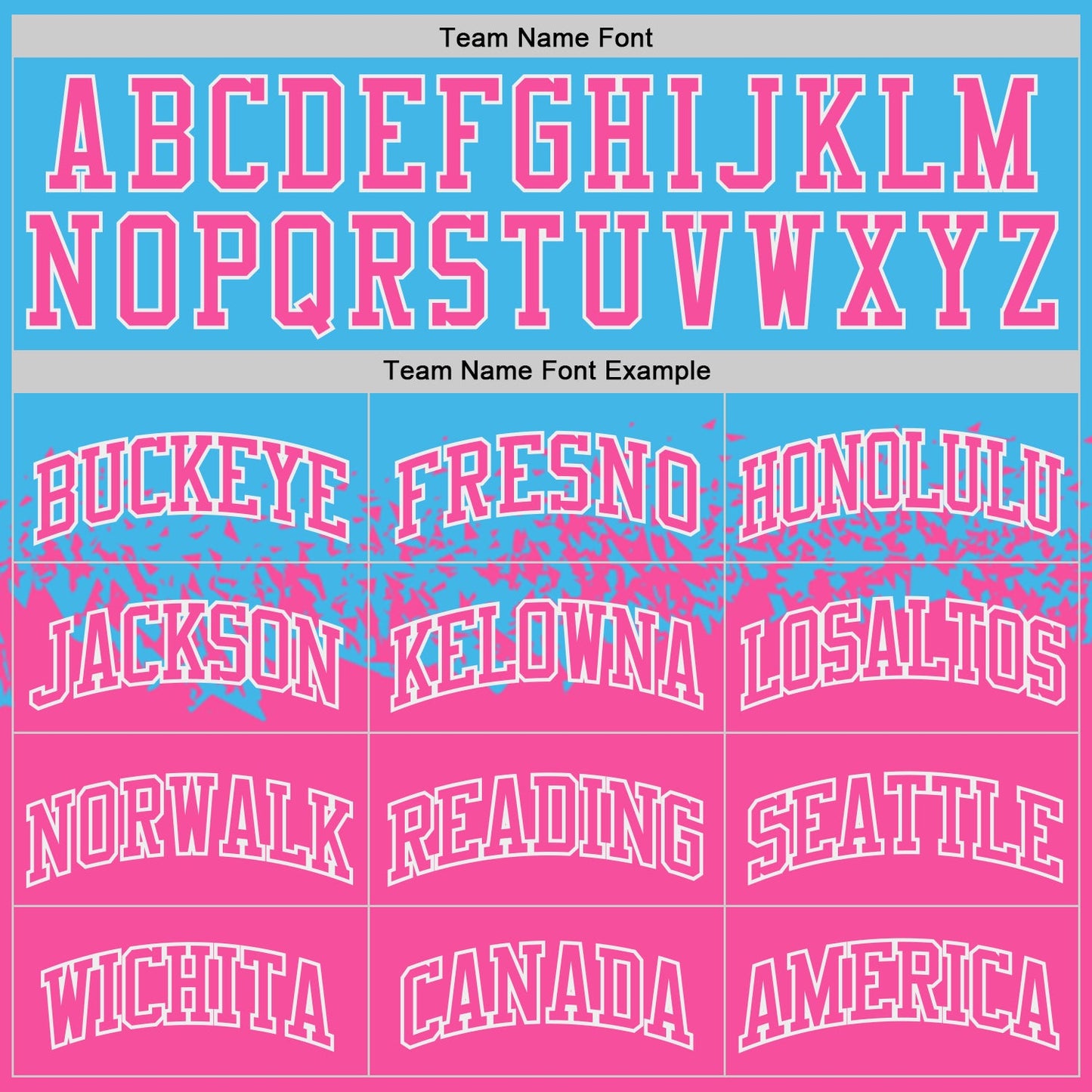 Custom Sky Blue Pink-White Shattered Geometric Side Panel Stripe Round Neck Sublimation Basketball Set Jersey view 4