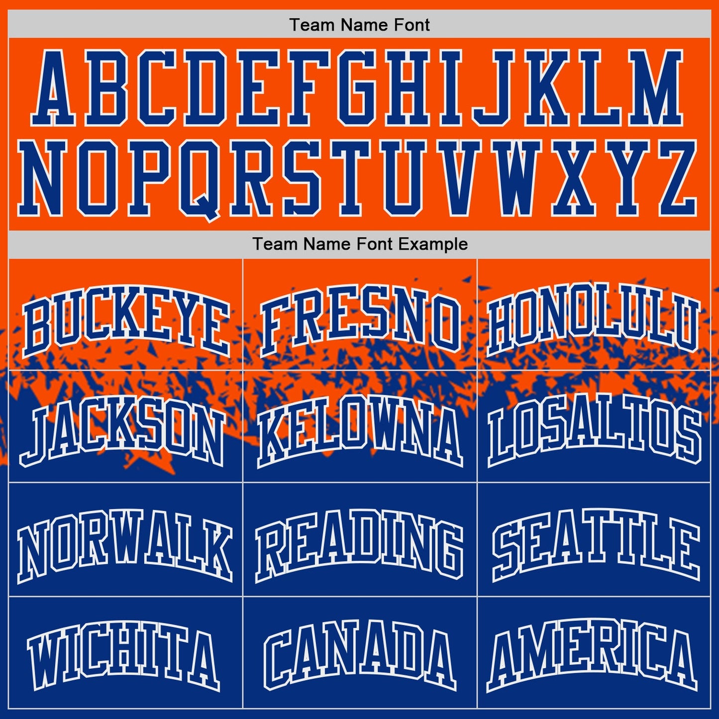 Custom Orange Royal-White Shattered Geometric Side Panel Stripe Round Neck Sublimation Basketball Set Jersey view 4