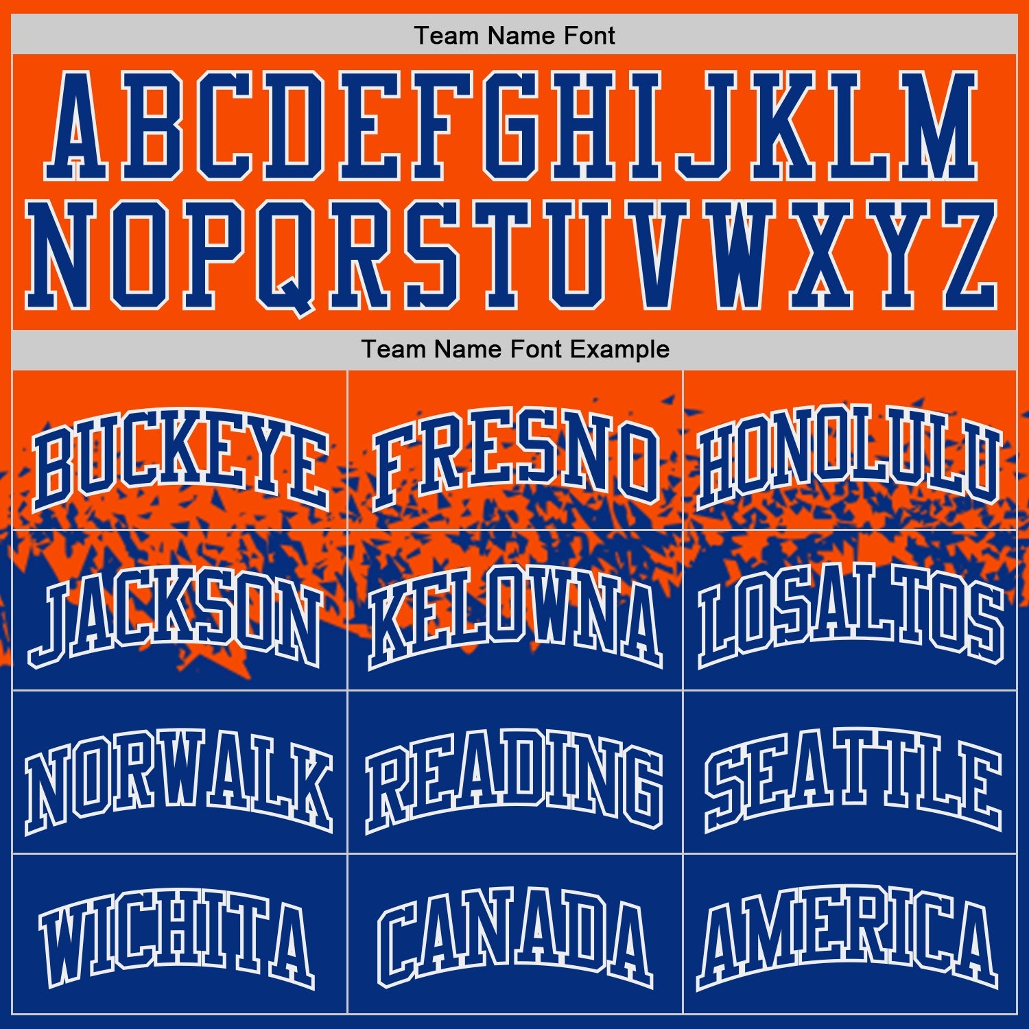 Custom Orange Royal-White Shattered Geometric Side Panel Stripe Round Neck Sublimation Basketball Set Jersey view 4
