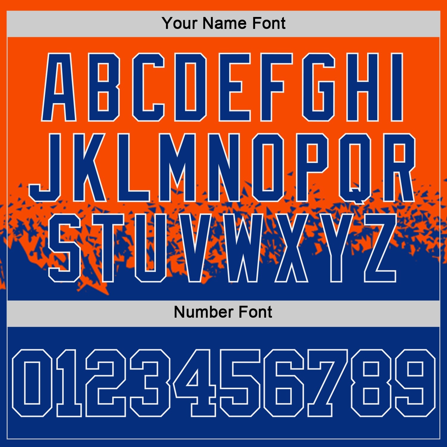 Custom Orange Royal-White Shattered Geometric Side Panel Stripe Round Neck Sublimation Basketball Set Jersey view 5