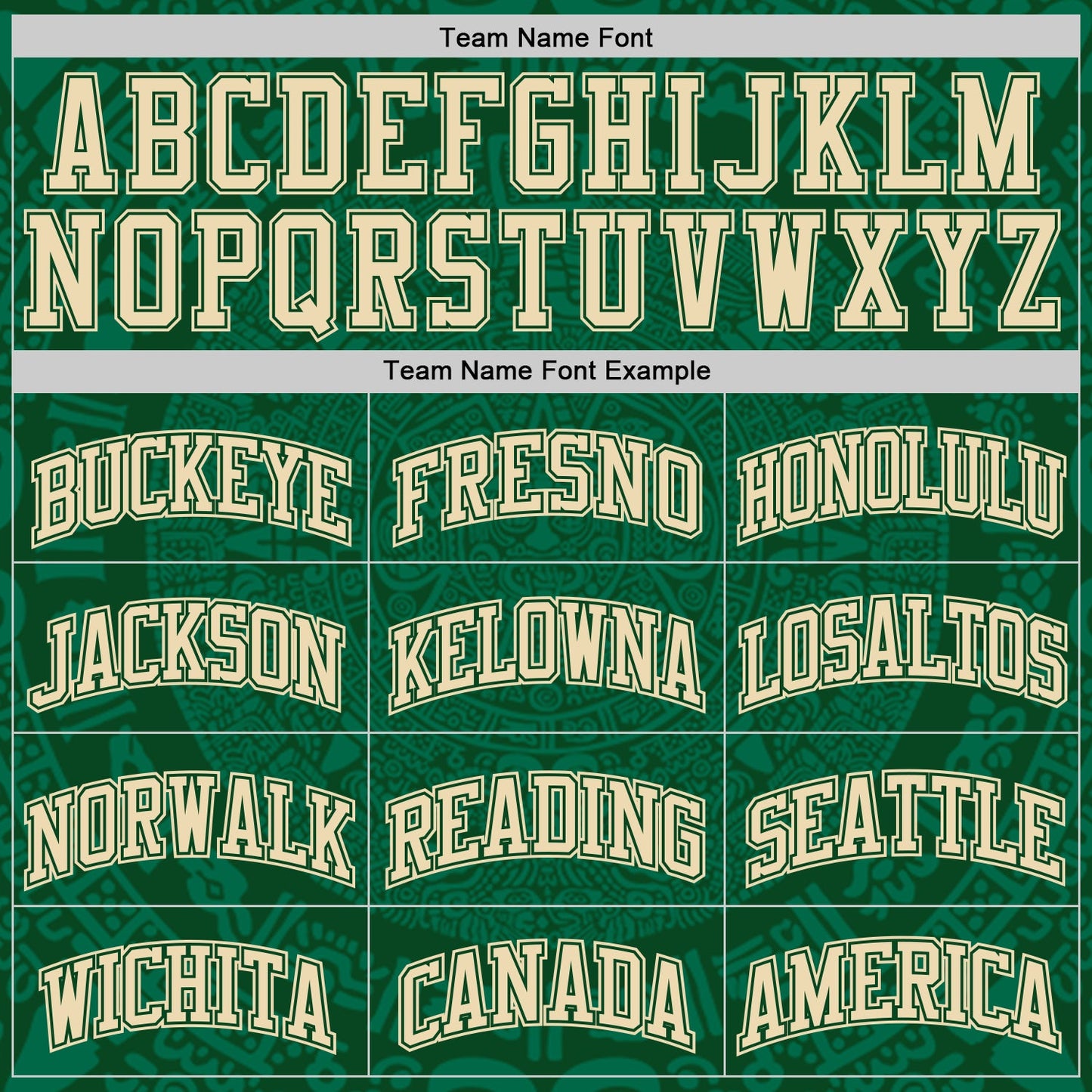 Custom Green-Cream Tribal Ethnic Aztec Sun Stone Side Panel Stripe Round Neck Sublimation Basketball Set Jersey view 4