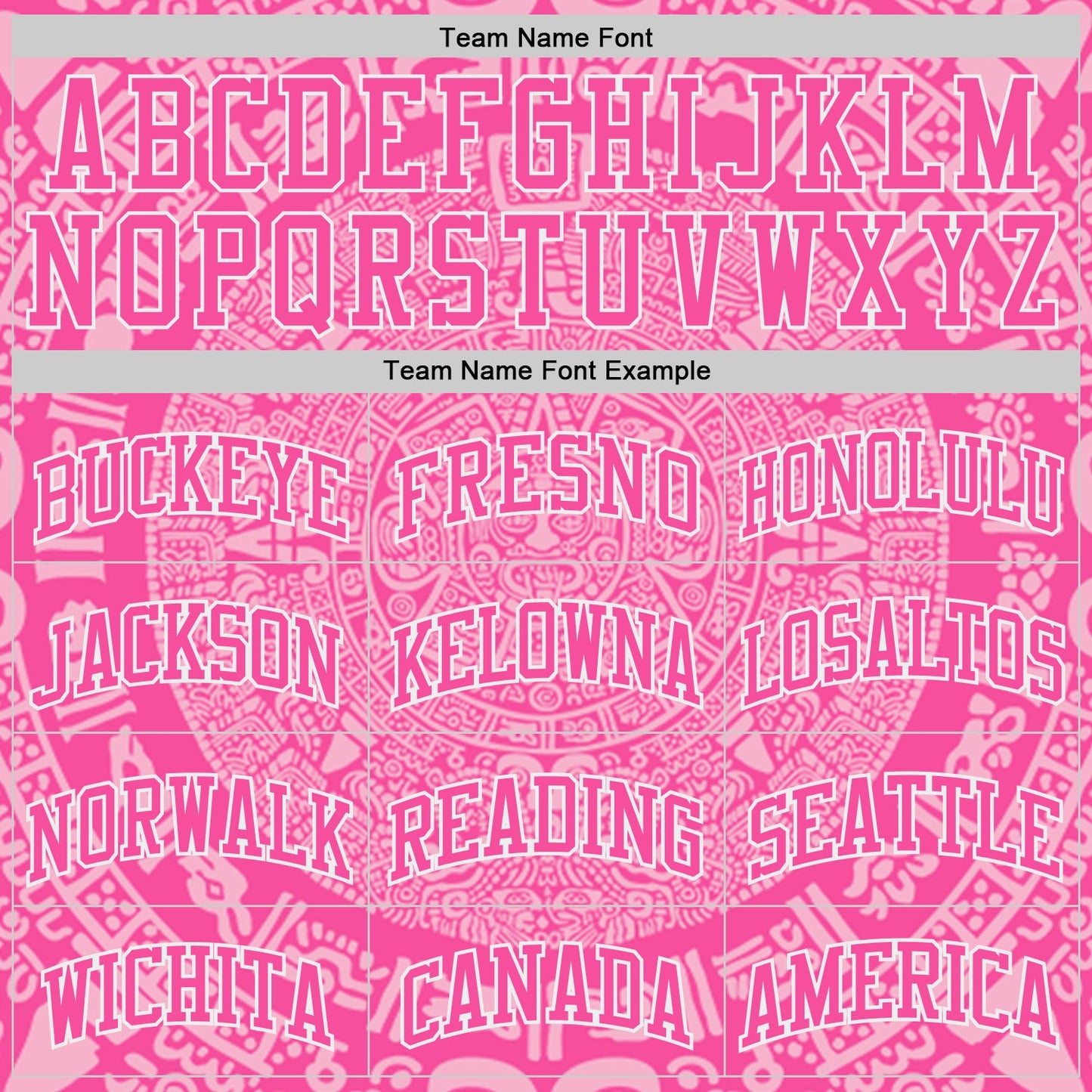 Custom Pink-White Tribal Ethnic Aztec Sun Stone Side Panel Stripe Round Neck Sublimation Basketball Set Jersey view 4