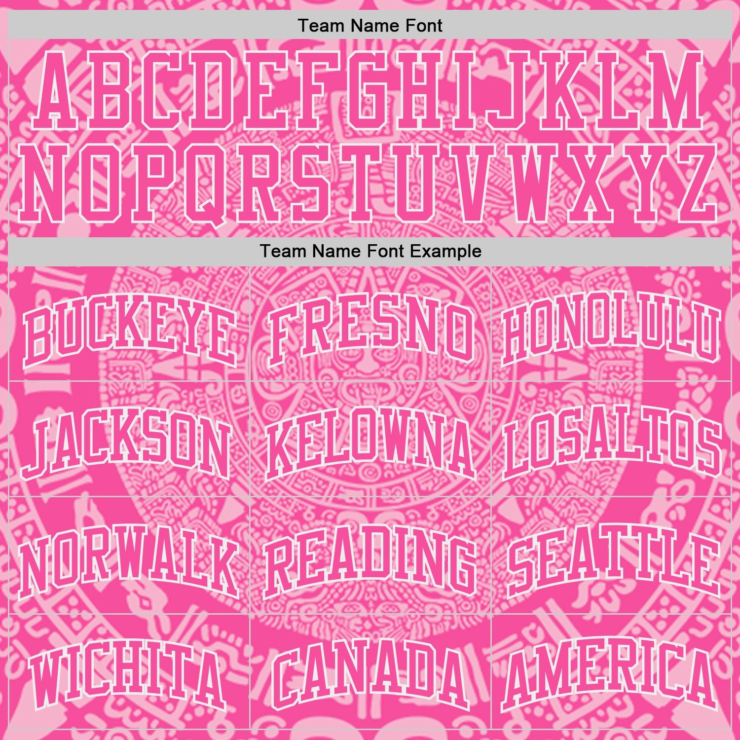 Custom Pink-White Tribal Ethnic Aztec Sun Stone Side Panel Stripe Round Neck Sublimation Basketball Set Jersey view 4