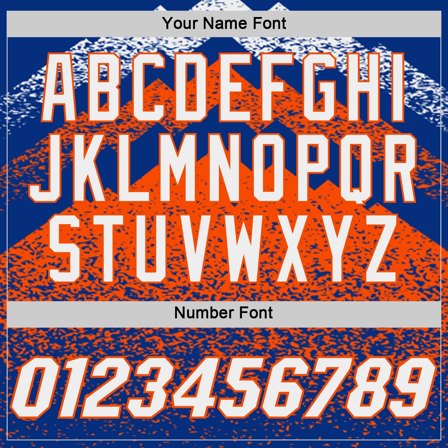 Custom Royal White-Orange Mountain Peak Shards Side Panel Stripe Round Neck Sublimation Basketball Set Jersey view 5