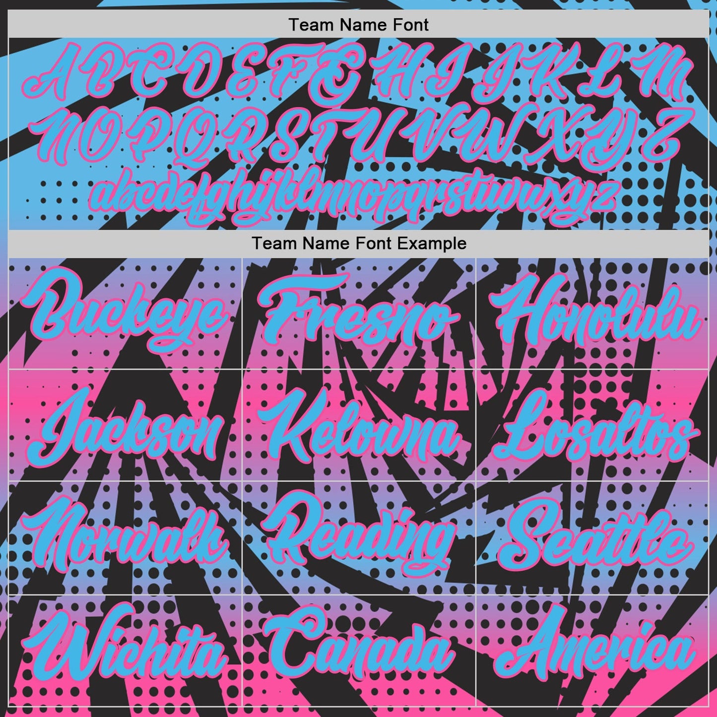 Custom Sky Blue Black-Pink Lightning Gradient Dot Side Panel Stripe Round Neck Sublimation Basketball Set Jersey view 4