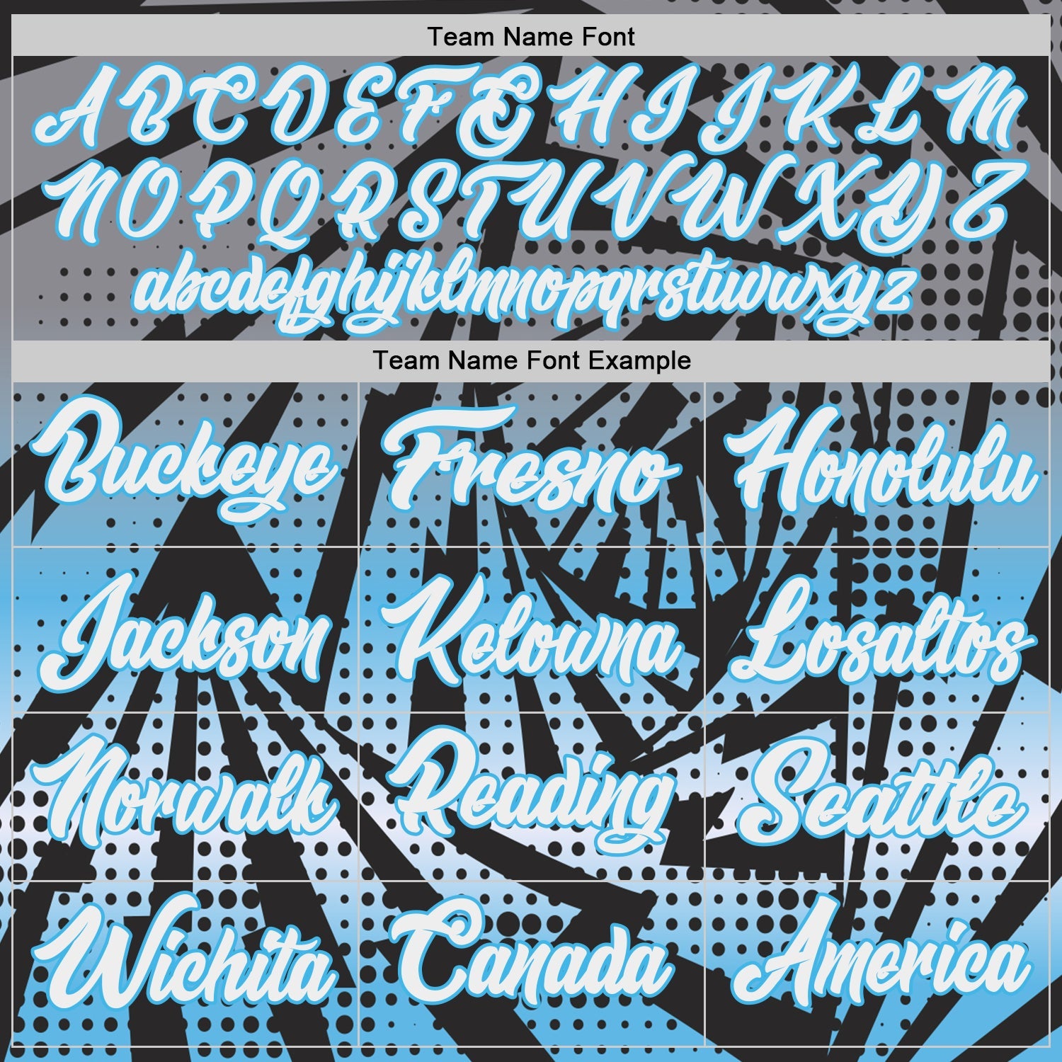 Custom Sky Blue White-Black Lightning Gradient Dot Side Panel Stripe Round Neck Sublimation Basketball Set Jersey view 4