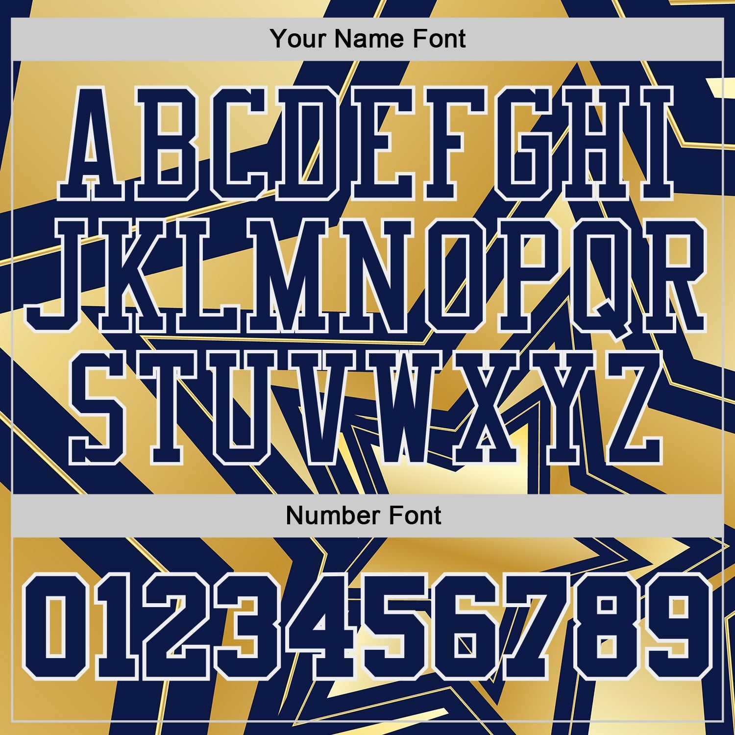 Custom Navy Old Gold-White Geometric Star Texture Round Neck Sublimation Basketball Uniform Jersey view 4
