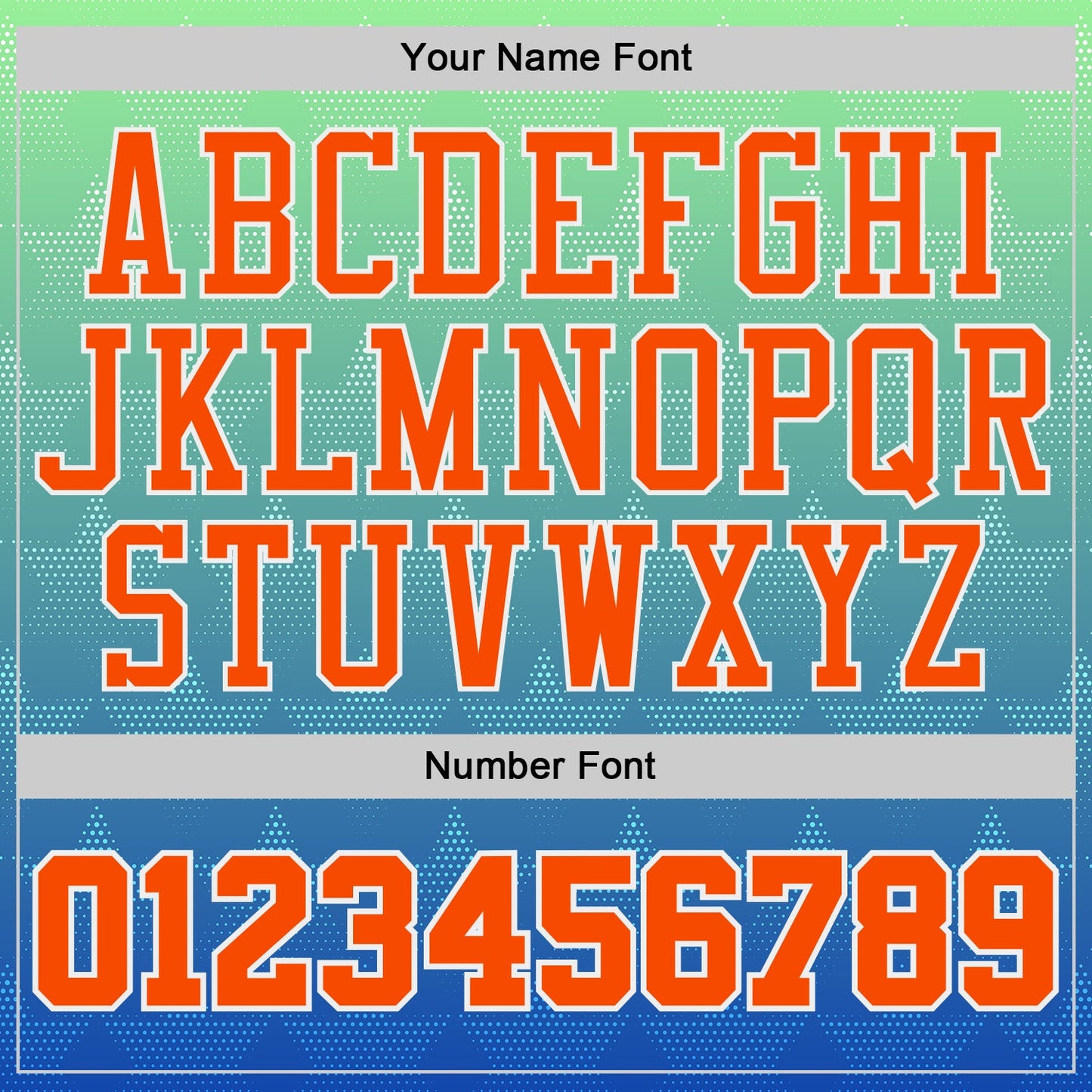 Custom Pea Green Orange Thunder Blue-White Star Dot Gradient Round Neck Sublimation Basketball Uniform Jersey view 4