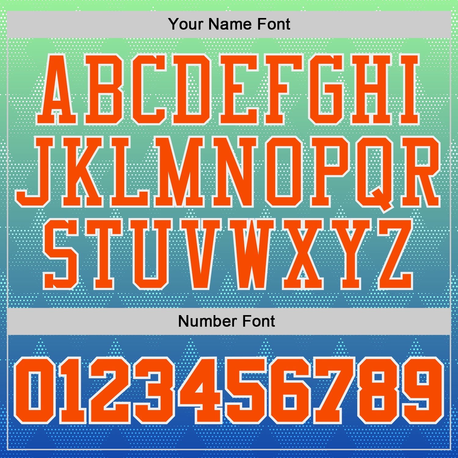 Custom Pea Green Orange Thunder Blue-White Star Dot Gradient Round Neck Sublimation Basketball Uniform Jersey view 4