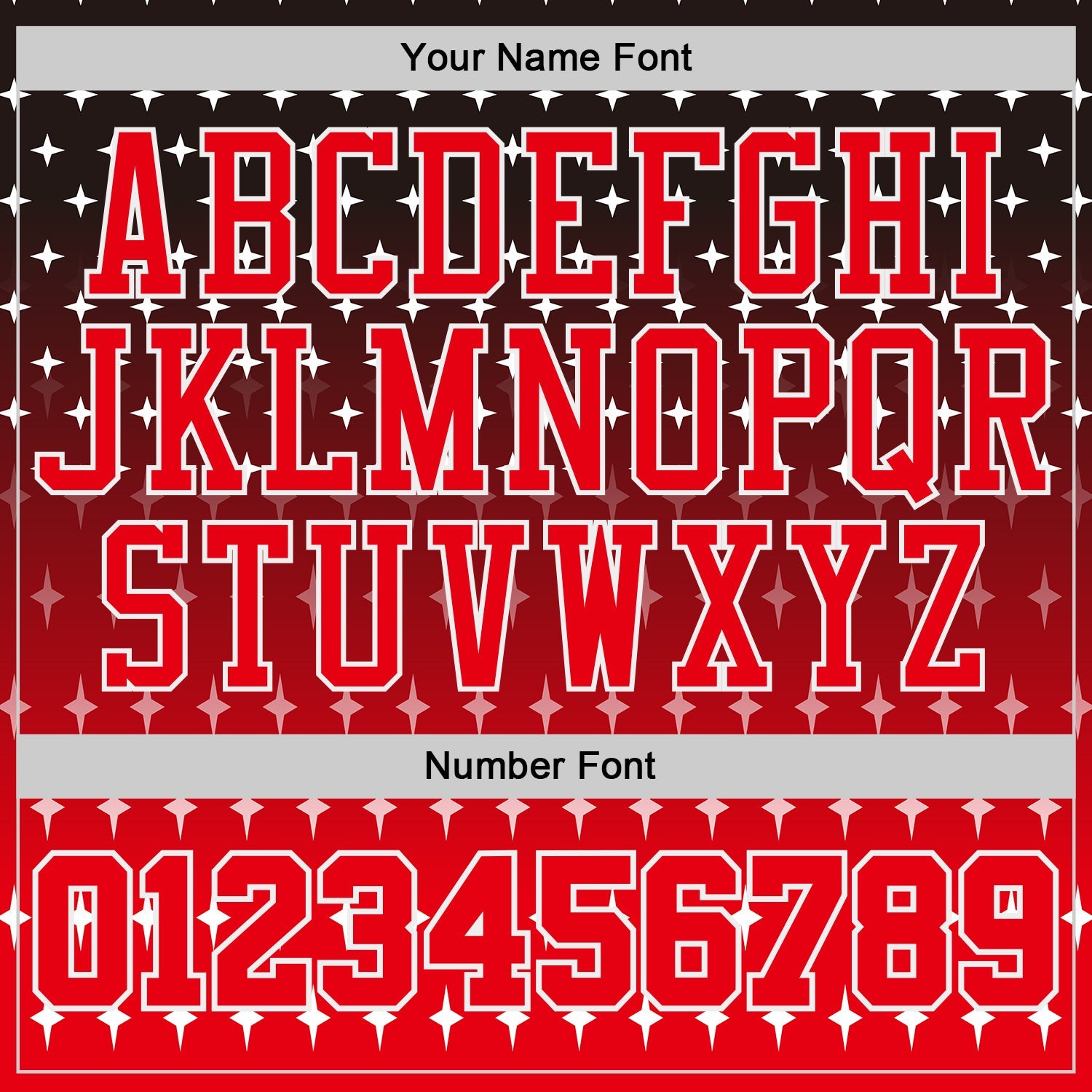 Custom Black Fire Red-White Star Gradient Round Neck Sublimation Basketball Uniform Jersey view 4