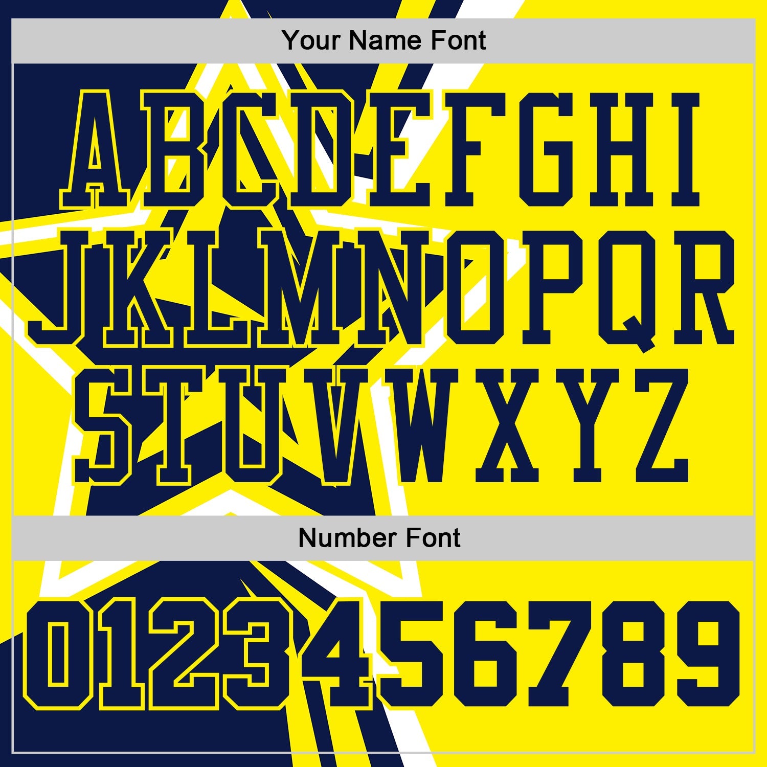 Custom Navy-Light Yellow Geometric Stripe Star Color Block Round Neck Sublimation Basketball Uniform Jersey view 4