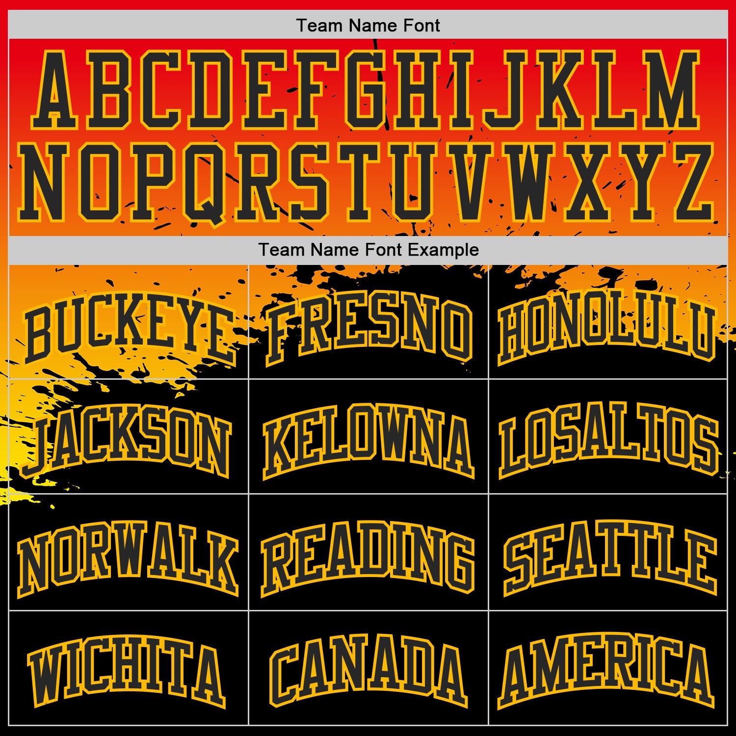 Custom Orange Black-Gold Splatter Gradient Round Neck Sublimation Basketball Uniform Jersey view 3