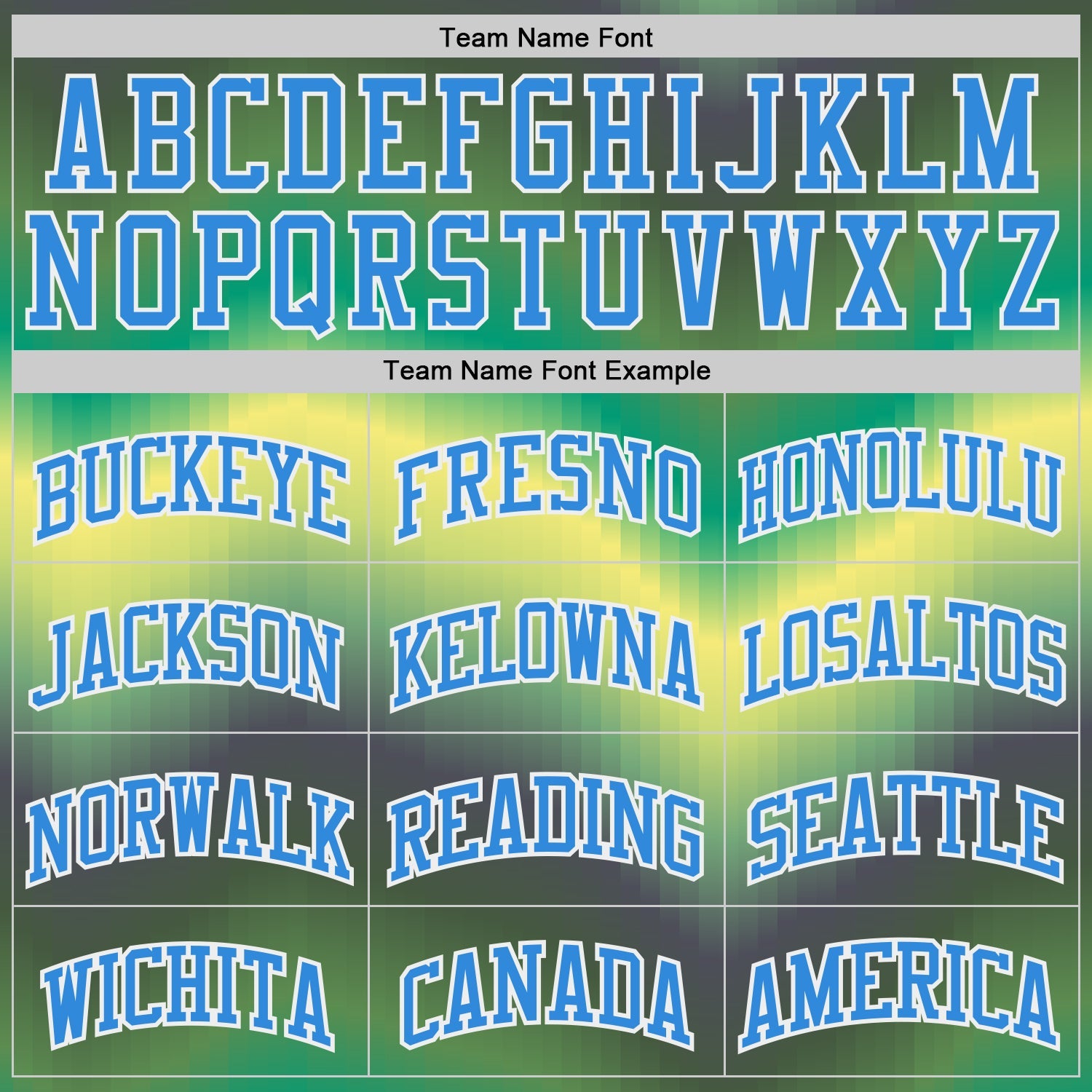 Custom Green Powder Blue Yellow-White Gradient Wave Texture Round Neck Sublimation Basketball Uniform Jersey view 3