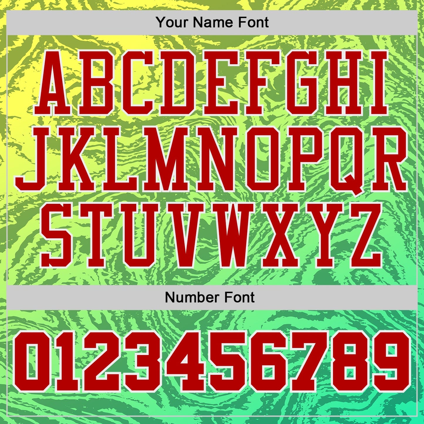 Custom Green Red Yellow-White Gradient Marble Texture Fluid Round Neck Sublimation Basketball Uniform Jersey view 4