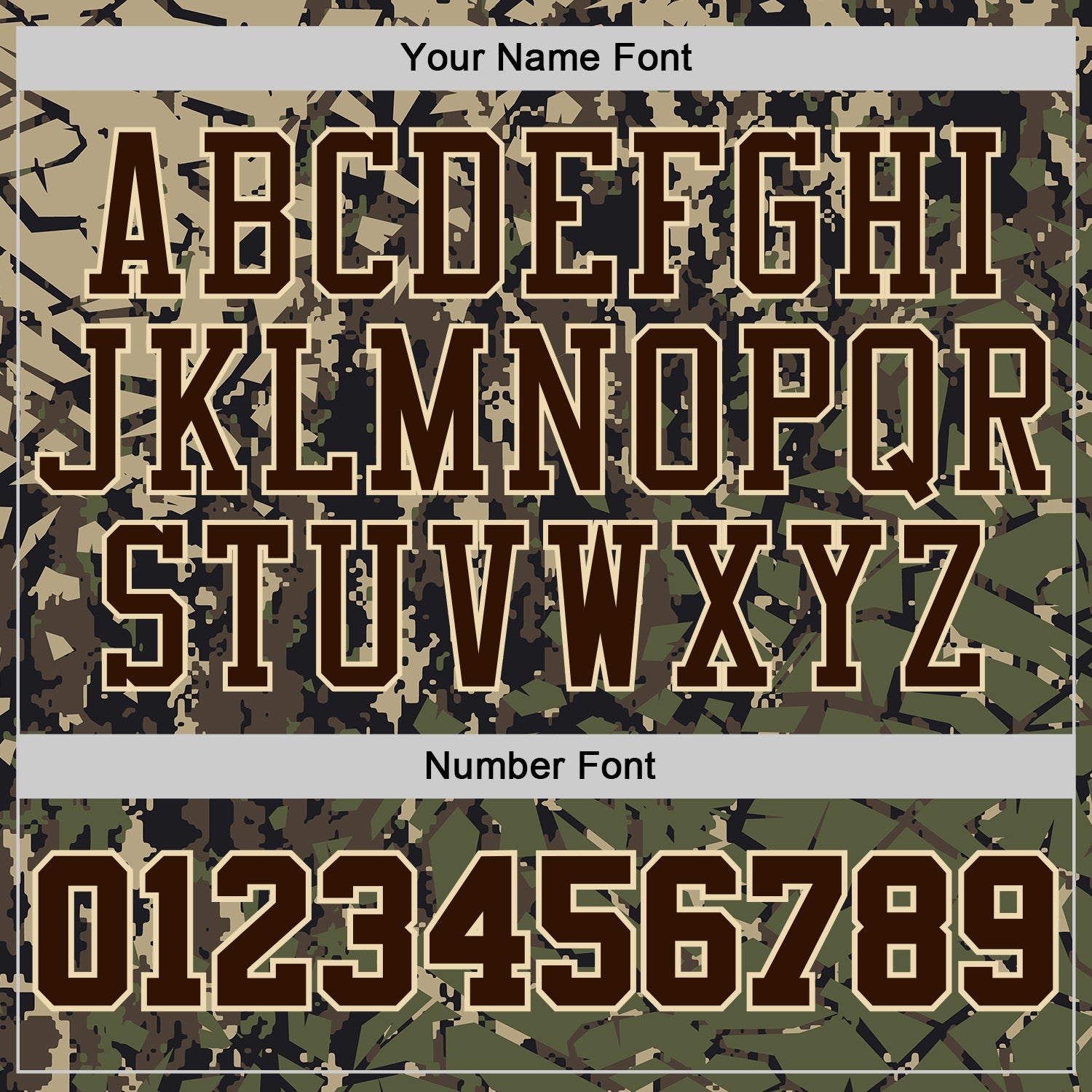 Custom Camo Brown-Cream Digital Camouflage Round Neck Sublimation Salute To Service Basketball Uniform Jersey view 4