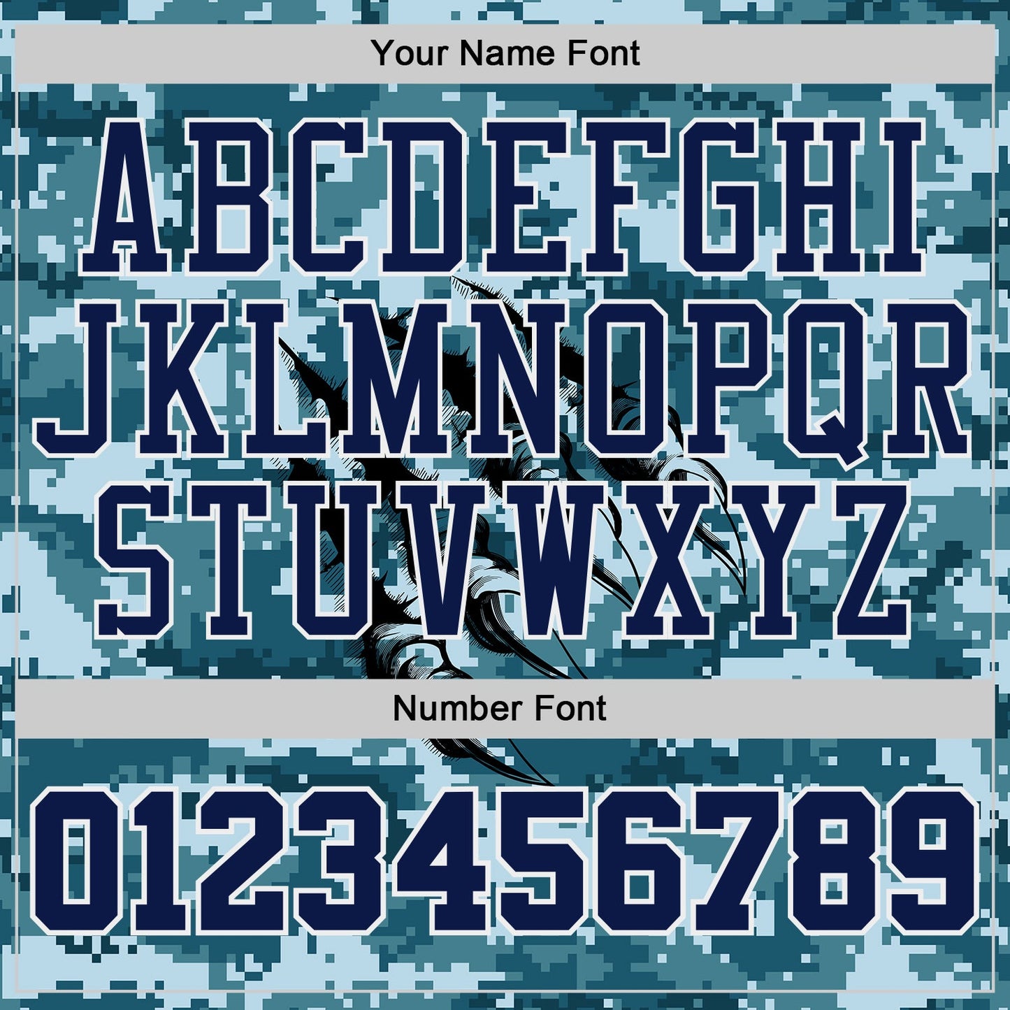 Custom Camo Navy-White Digital Camouflage Monster Claw Round Neck Sublimation Salute To Service Basketball Uniform Jersey view 4