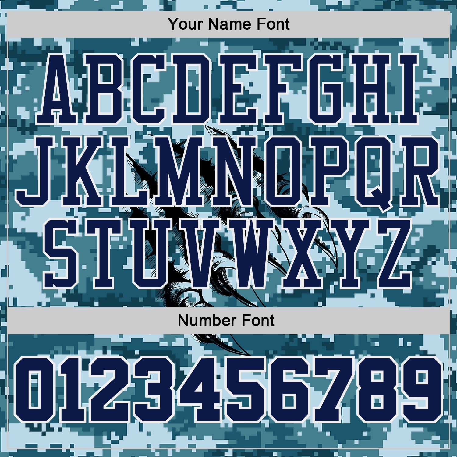 Custom Camo Navy-White Digital Camouflage Monster Claw Round Neck Sublimation Salute To Service Basketball Uniform Jersey view 4