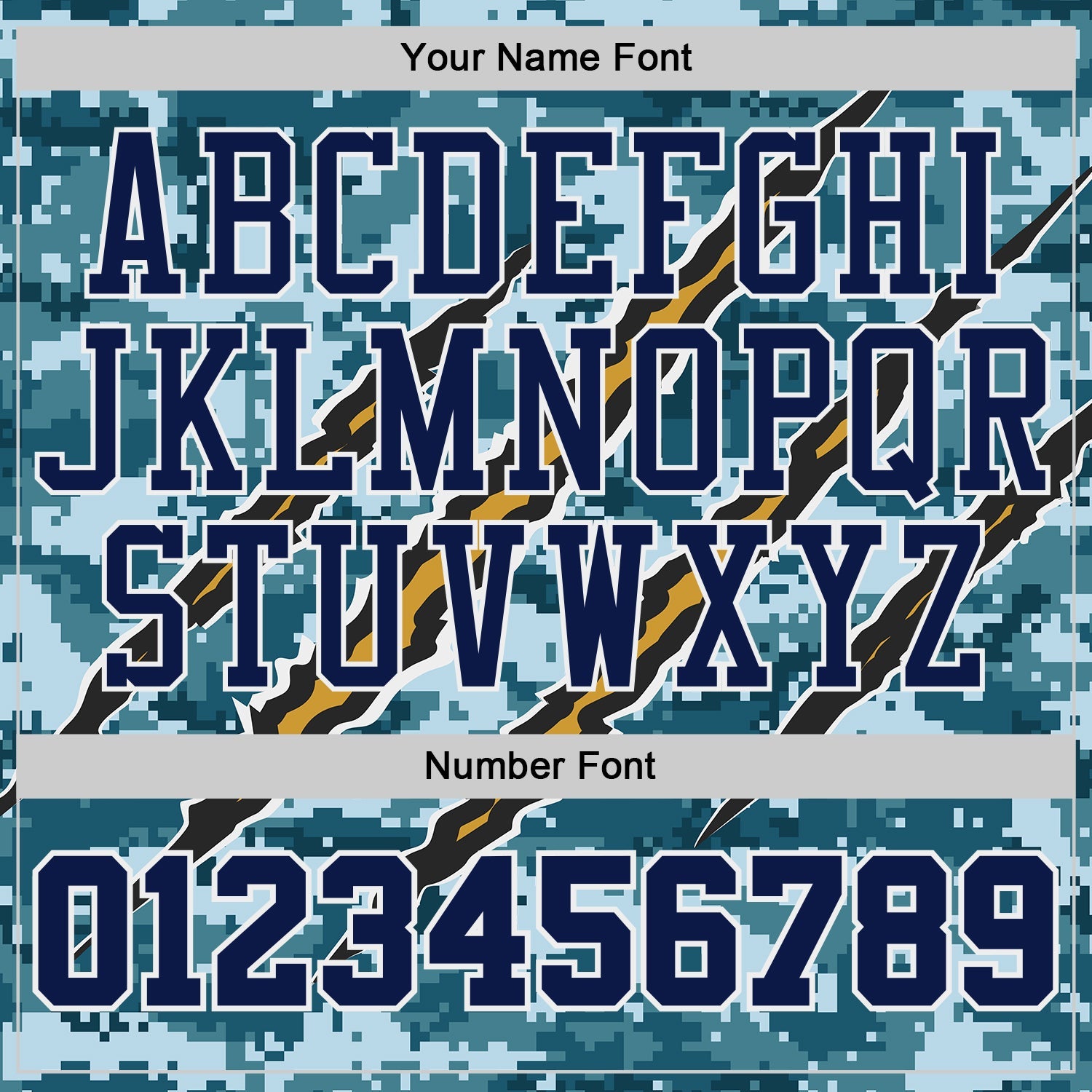 Custom Camo Navy-White Digital Camouflage Monster Claw Round Neck Sublimation Salute To Service Basketball Uniform Jersey view 4